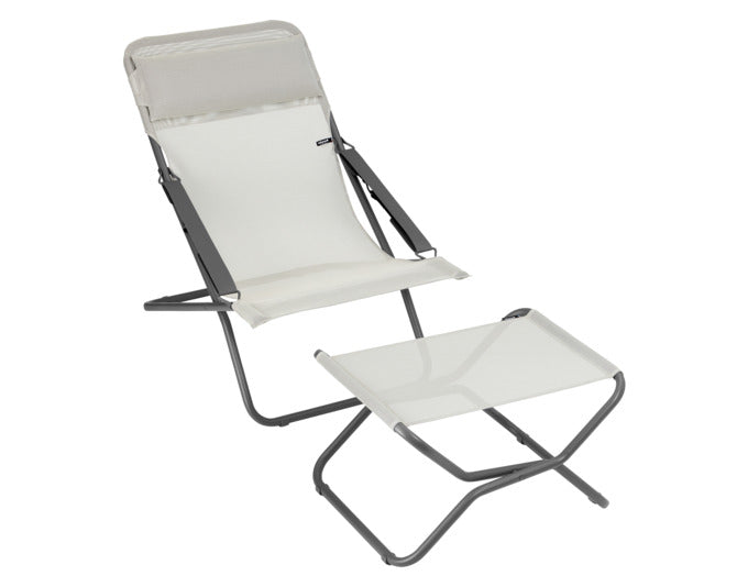 LAFUMA Transabed Sessel in Seigle: Stilvoller Liegestuhl für Garten und Terrasse, klappbar und vielseitig für entspannte Stunden im Freien.