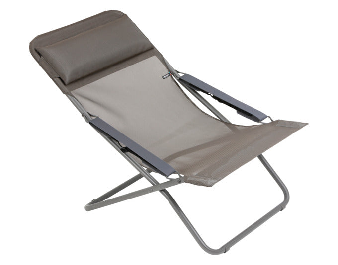 Komfortabler LAFUMA Transabed Sessel in Seigle, ideal für Entspannung im Garten oder auf der Terrasse.