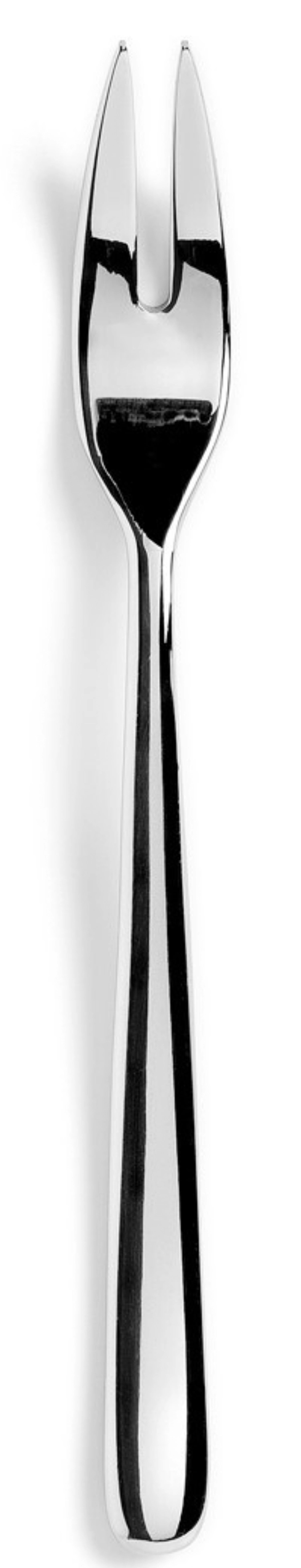 Elegante Courchevel Dessertgabel aus mattiertem Edelstahl von Revol. Hochwertig, ergonomisch und spülmaschinenfest – ideal für jeden Anlass.