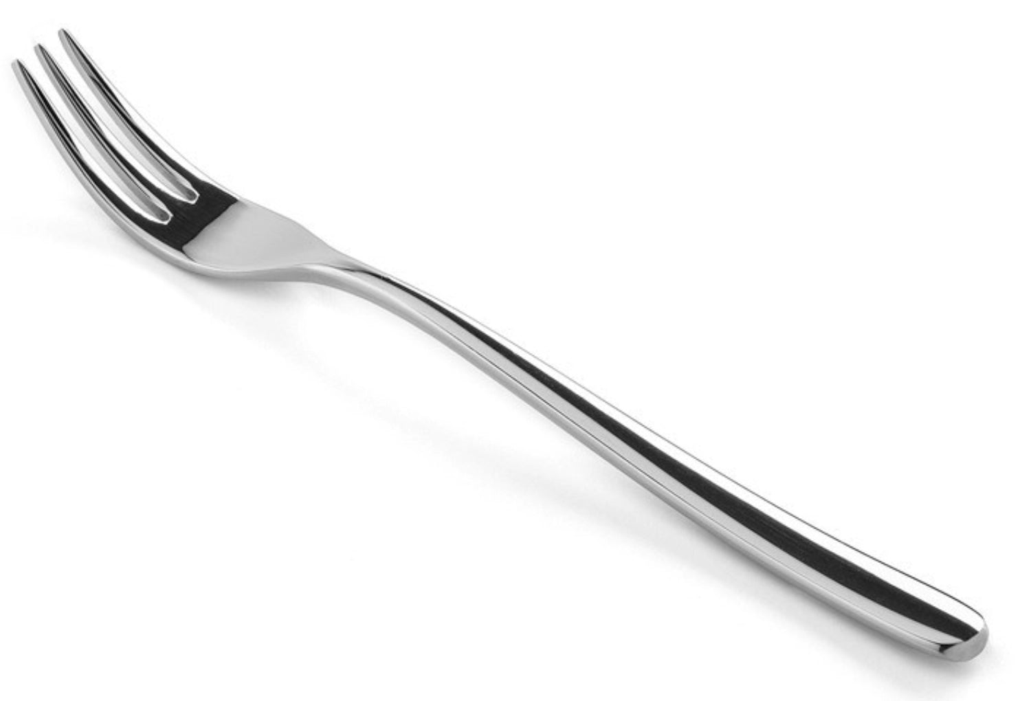 Elegante Courchevel Austern-/Cocktailgabel aus glänzendem Edelstahl von Revol. Ideal für Austern und Cocktails, spülmaschinenfest und langlebig.