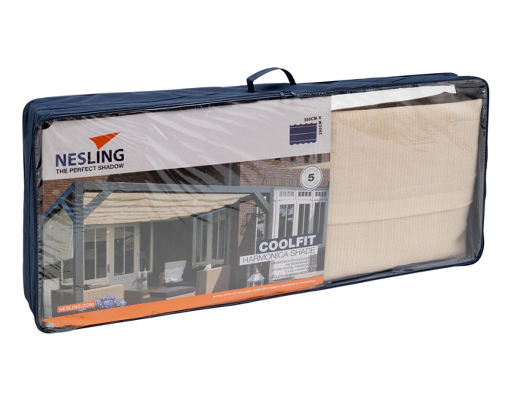 Entdecken Sie das NESLING Faltsonnensegel Coolfit off white 300x290 cm – stilvoller, UV-beständiger Sonnenschutz für Terrasse, Garten und Balkon.