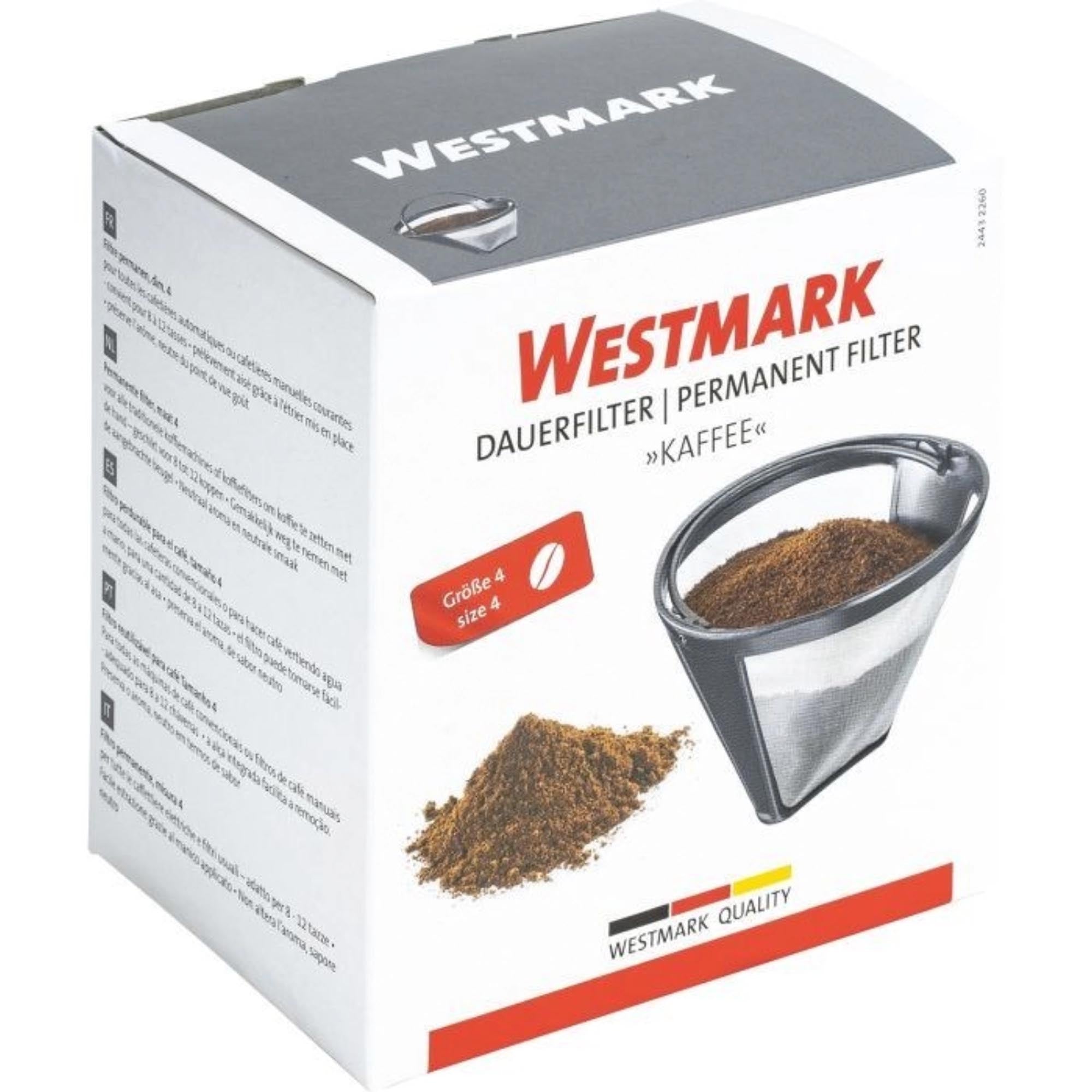 Wiederverwendbarer Dauerfilter von Westmark, 12x9x12cm, für nachhaltigen Kaffeegenuss, umweltfreundlich und langlebig.