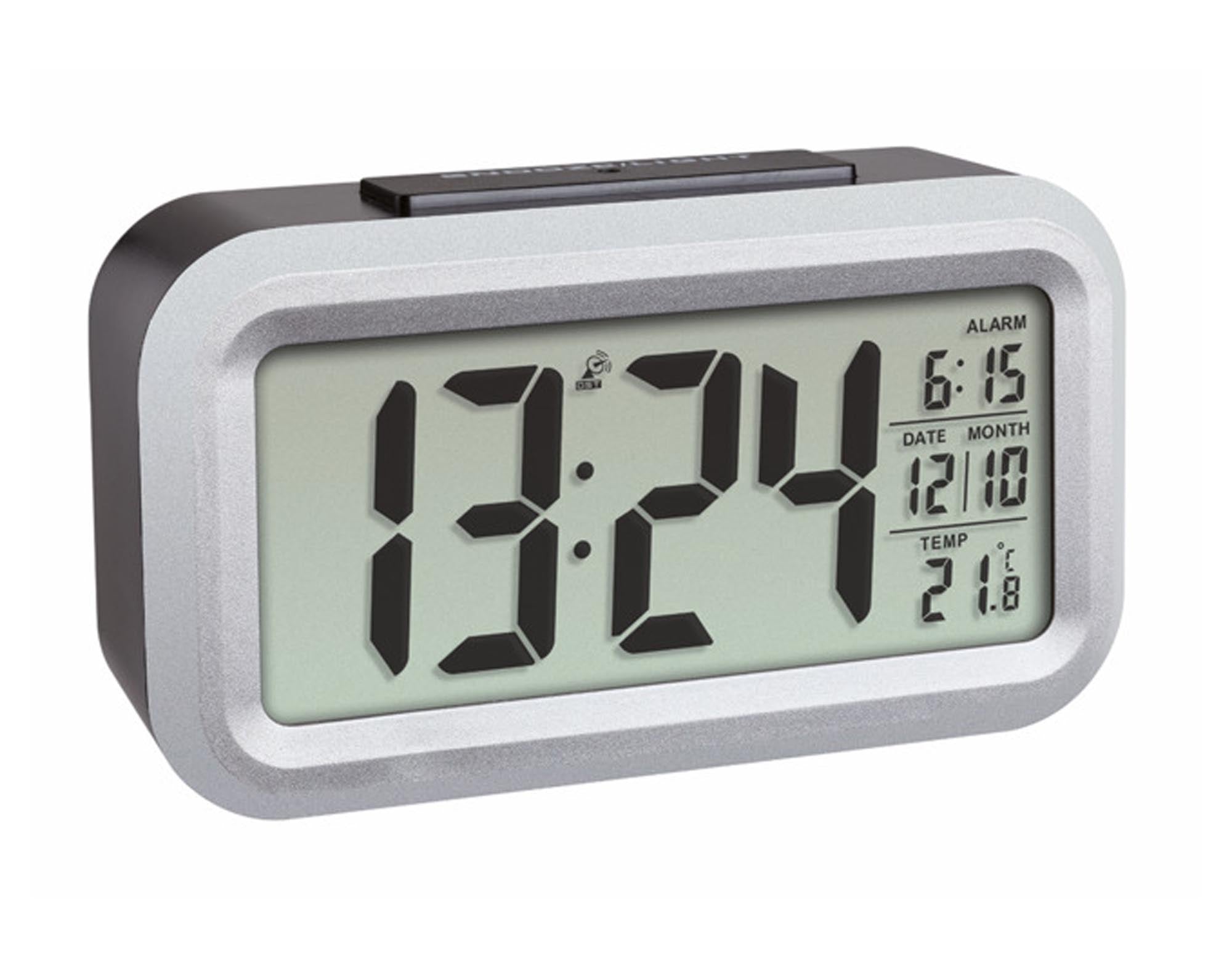 Entdecken Sie den TFA Funk-Wecker Lumio Plus: präzise Zeit, Innentemperatur, Snooze-Funktion und modernes Design für Ihr Schlafzimmer.