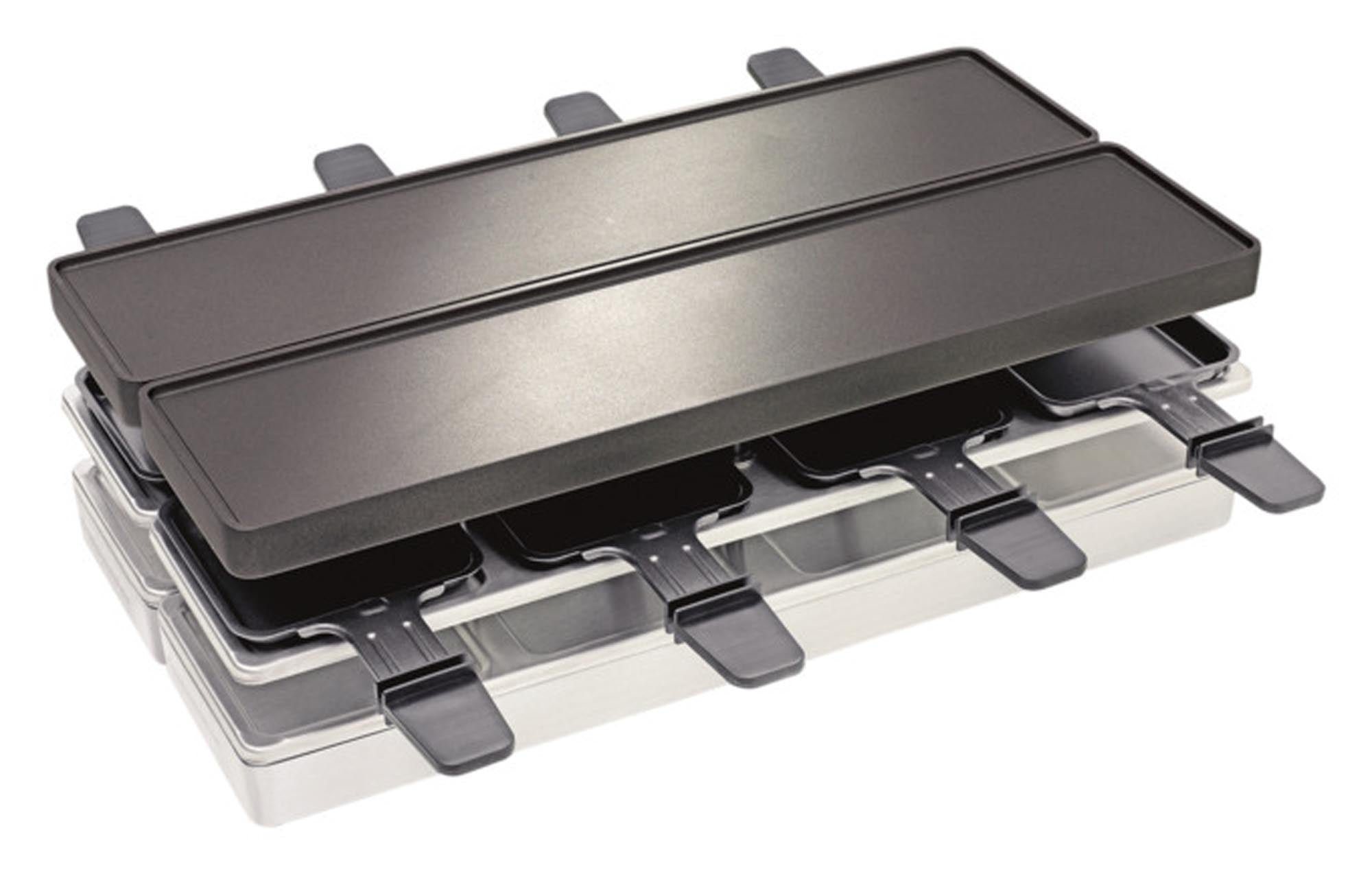 Entdecken Sie den KOENIG Raclettegrill Duo 4 and more: vielseitig, mit Antihaftbeschichtung, Natursteinplatte und stufenloser Temperaturregelung für perfekte Raclette-Abende.