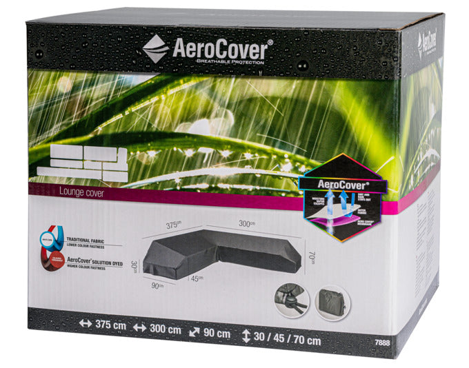 PLATINUM AEROCOVER Schutzhülle Lounge L-Form rechts 375x300x90xH30x45x70 cm in präsentiert im Onlineshop von KAQTU Design AG. Gartenmöbelabdeckung ist von PLATINUM AEROCOVER