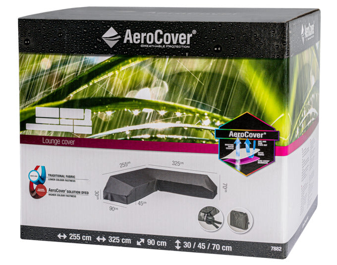 PLATINUM AEROCOVER Schutzhülle Lounge L-Form links 375x300x90xH30x45x70 cm in präsentiert im Onlineshop von KAQTU Design AG. Gartenmöbelabdeckung ist von PLATINUM AEROCOVER