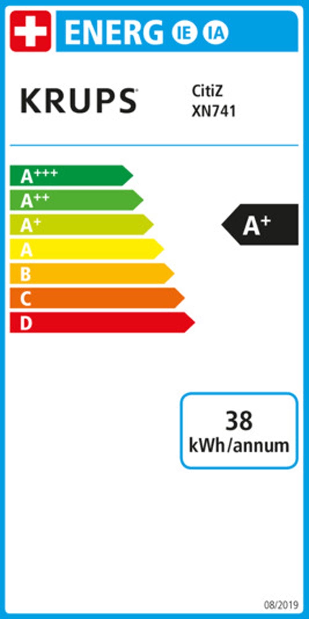 KRUPS Nespresso Kaffeemaschine Citiz red in Red präsentiert im Onlineshop von KAQTU Design AG. Küchengerät ist von KRUPS