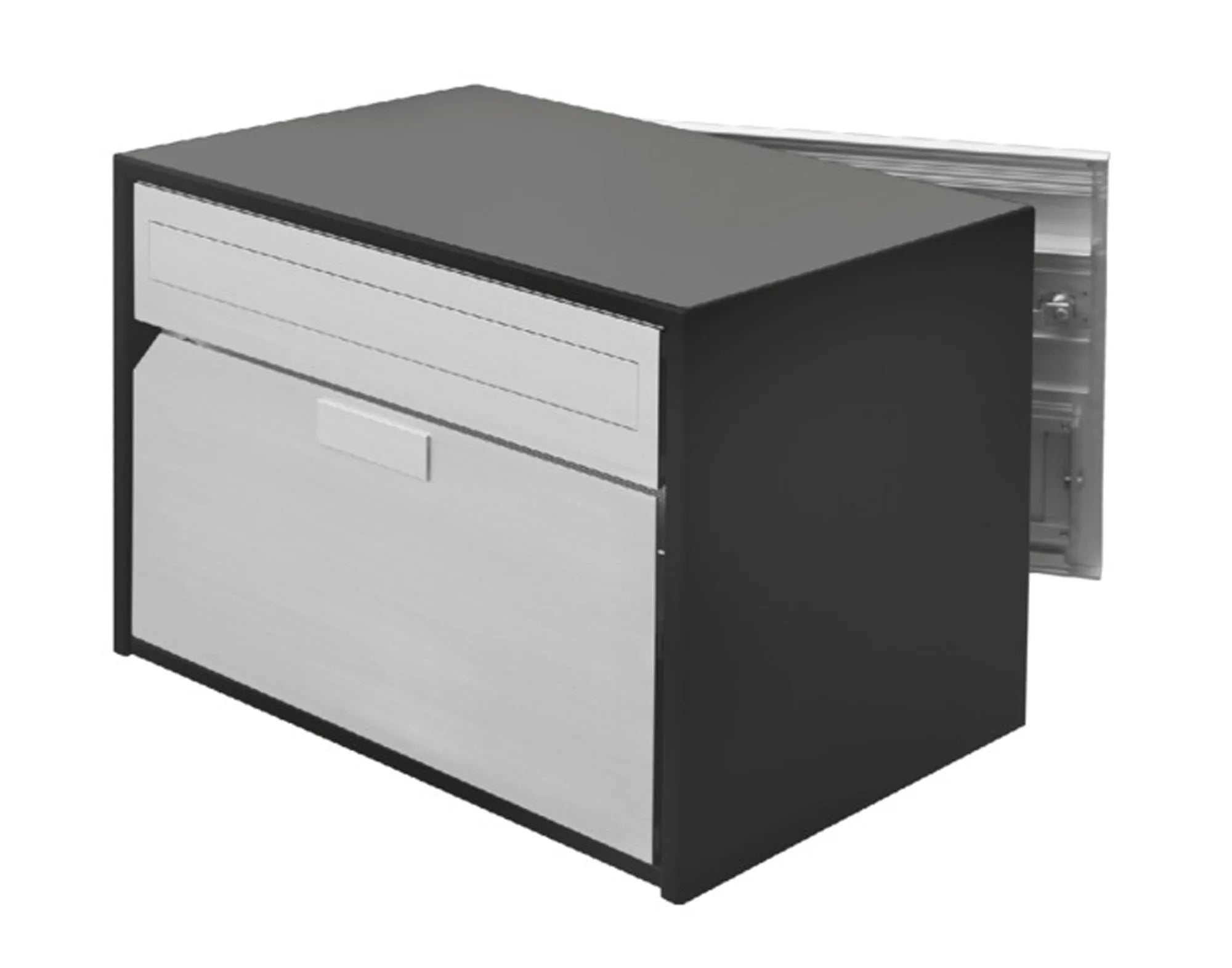 HUBER AG Briefkasten Alu 400 durchgehend 415x592x292 mm RAL 7016 anthrazit in anthrazit präsentiert im Onlineshop von KAQTU Design AG. Briefkasten ist von HUBER