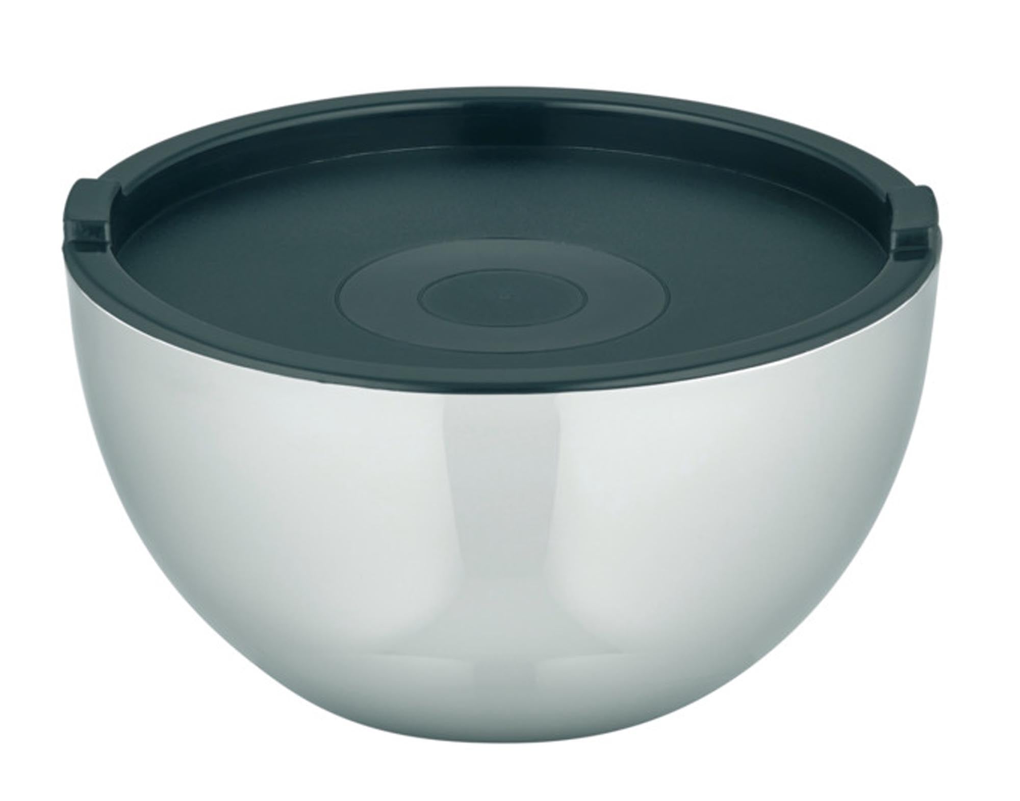 ELO doppelwandige Schüssel mit Deckel (ø 17 cm) von MEINE KÜCHE: ideal für Salate, Obst und Reste. Hochwertig, BPA-frei, spülmaschinenfest.