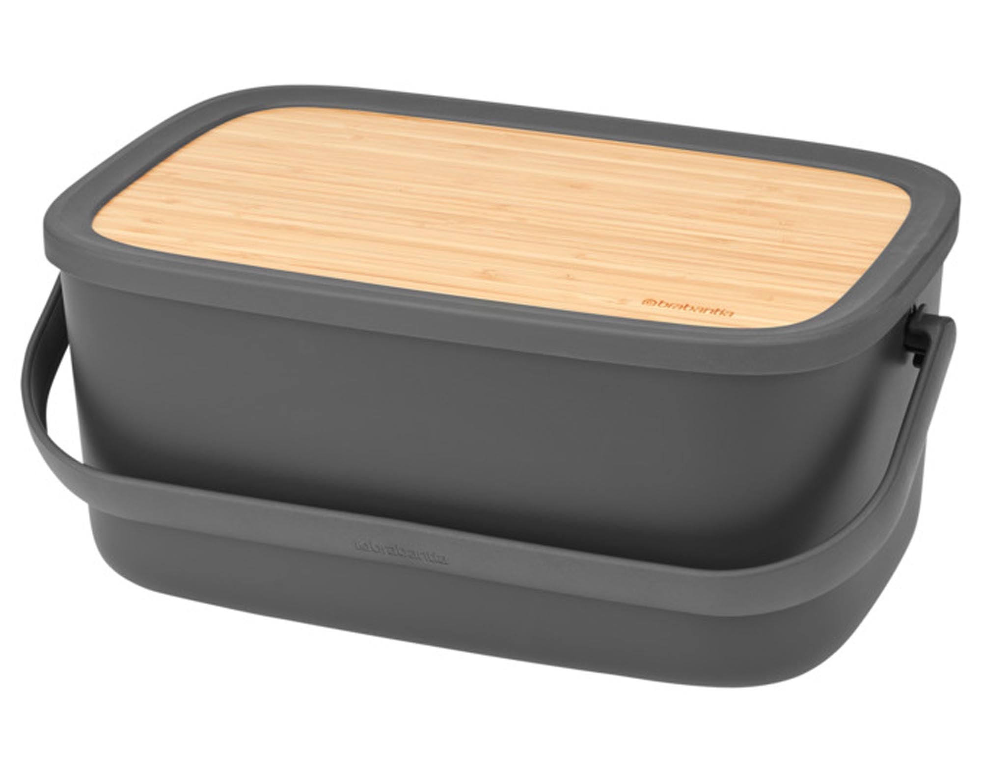 Entdecken Sie den BRABANTIA Brotkasten Nic in dunklem Grau – stilvoll, langlebig und ideal für frisches Brot. Perfekte Luftzirkulation und elegantes Design!