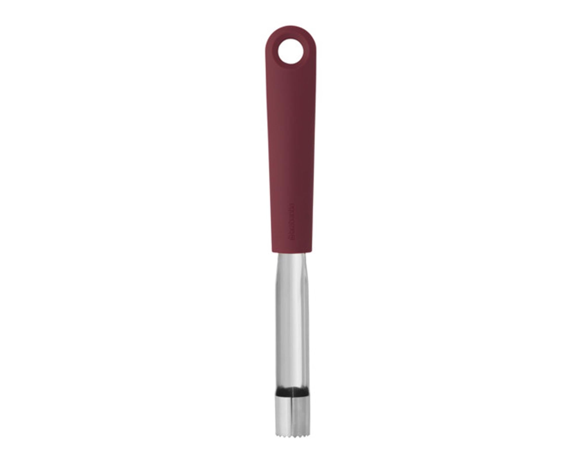 Entdecken Sie den BRABANTIA Apfelentkerner Tasty+ in aubergine red – der perfekte Küchenhelfer für einfaches und effizientes Entkernen von Äpfeln!