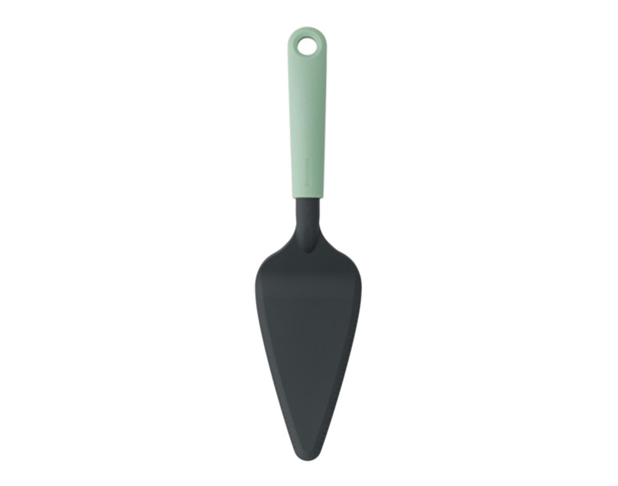 Entdecken Sie den BRABANTIA Tortenheber Tasty+ in jade green. Mit scharfer Edelstahlklinge, ergonomischem Griff und elegantem Design – ideal für Kuchen und Torten!