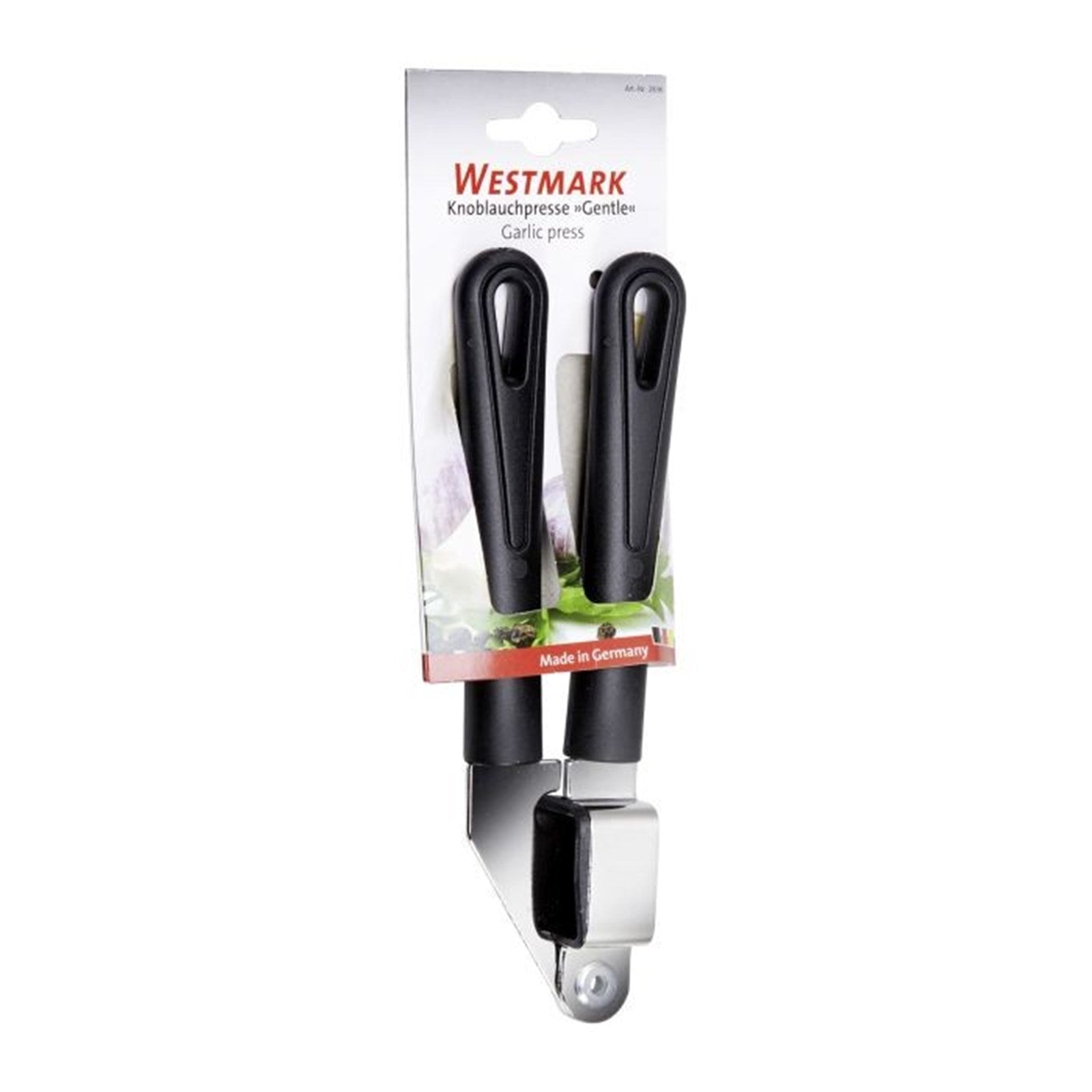 Die Knoblauchpresse Gentle von Westmark überzeugt mit stilvollem Design, langlebiger Qualität und einfacher Handhabung in der Küche.