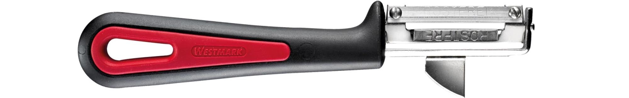 Entdecken Sie den Westmark Sparschäler Gallant mit beweglicher Klinge. Ideal für müheloses Schälen von Obst und Gemüse. Langlebig, ergonomisch und leicht zu reinigen.