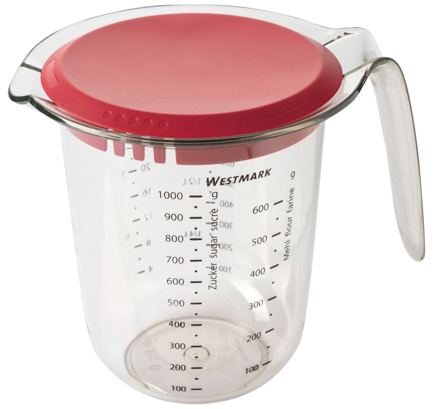 Messkanne, 1 l, mit Deckel