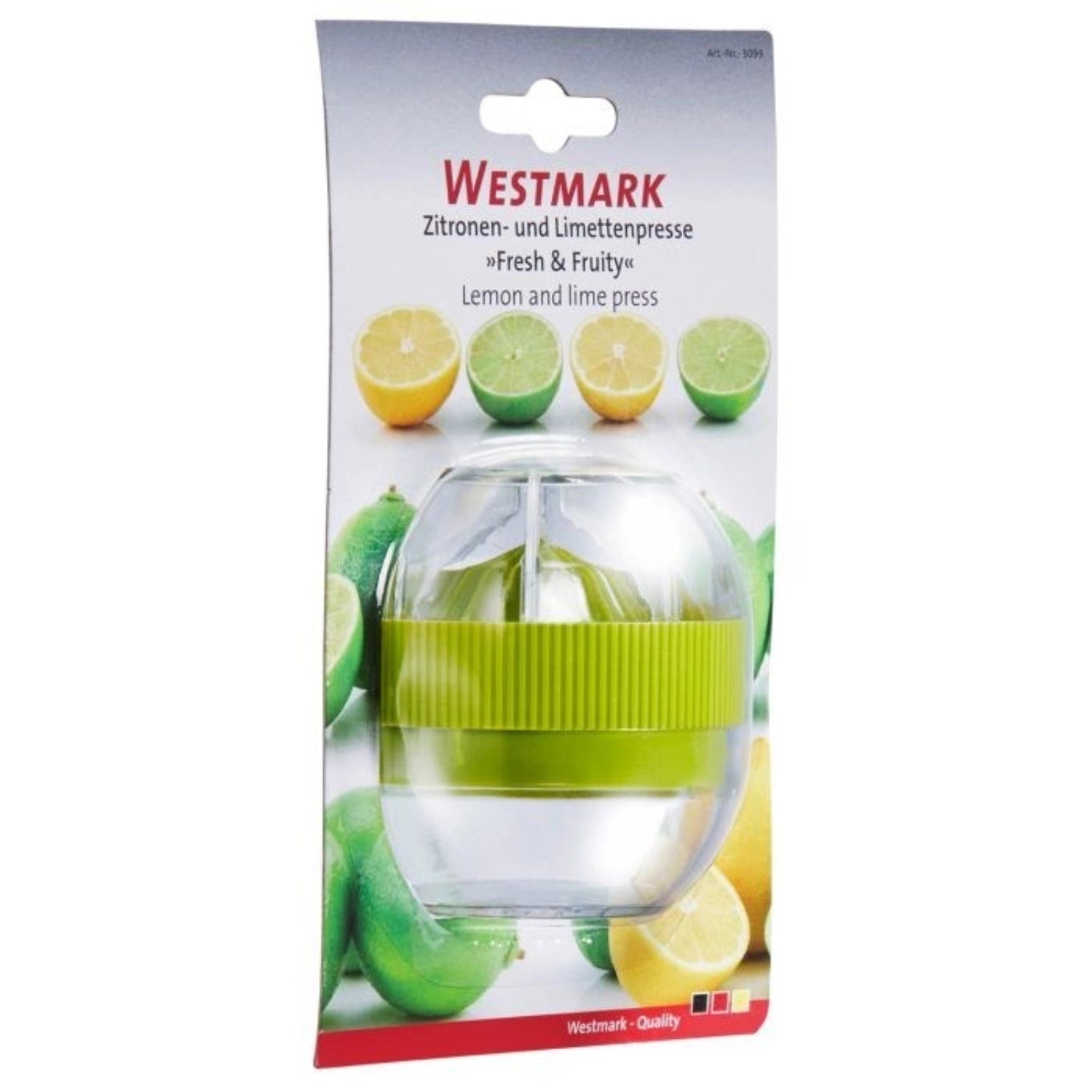 Praktische Zitronen- und Limettenpresse Fresh & Fruity von Westmark, aus langlebigem Material, perfekt für die Zubereitung von frischem Saft.