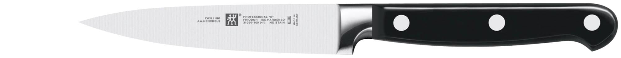 Entdecken Sie das Professional "S" Spick- und Garniermesser 100 mm von Zwilling – ideal für präzises Schneiden und Garnieren in Ihrer Küche.