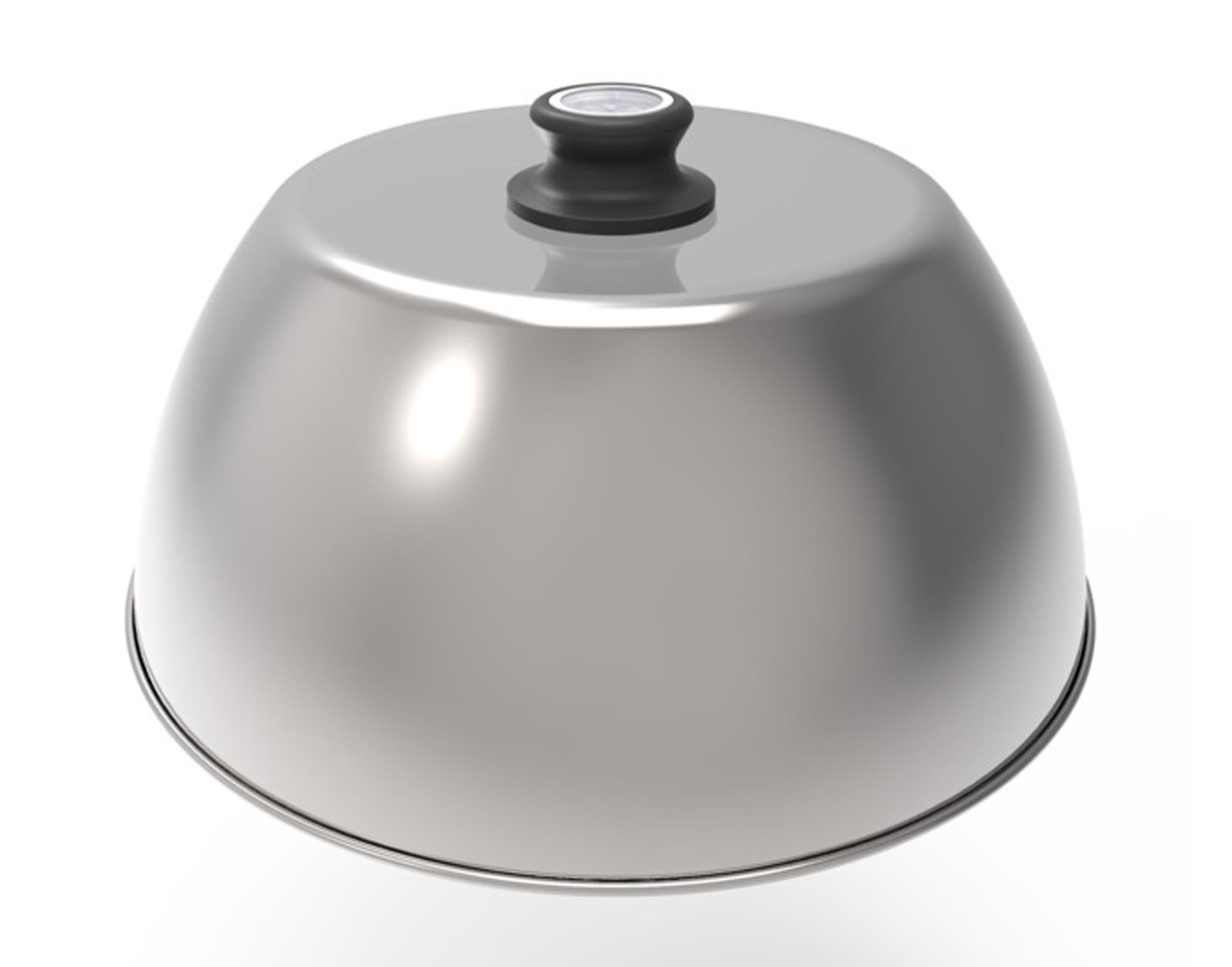 Entdecken Sie die LOTUSGRILL Grillhaube Original: perfekte Hitzeverteilung, integriertes Thermometer, langlebig und leicht zu reinigen. Ideal für Grillliebhaber!