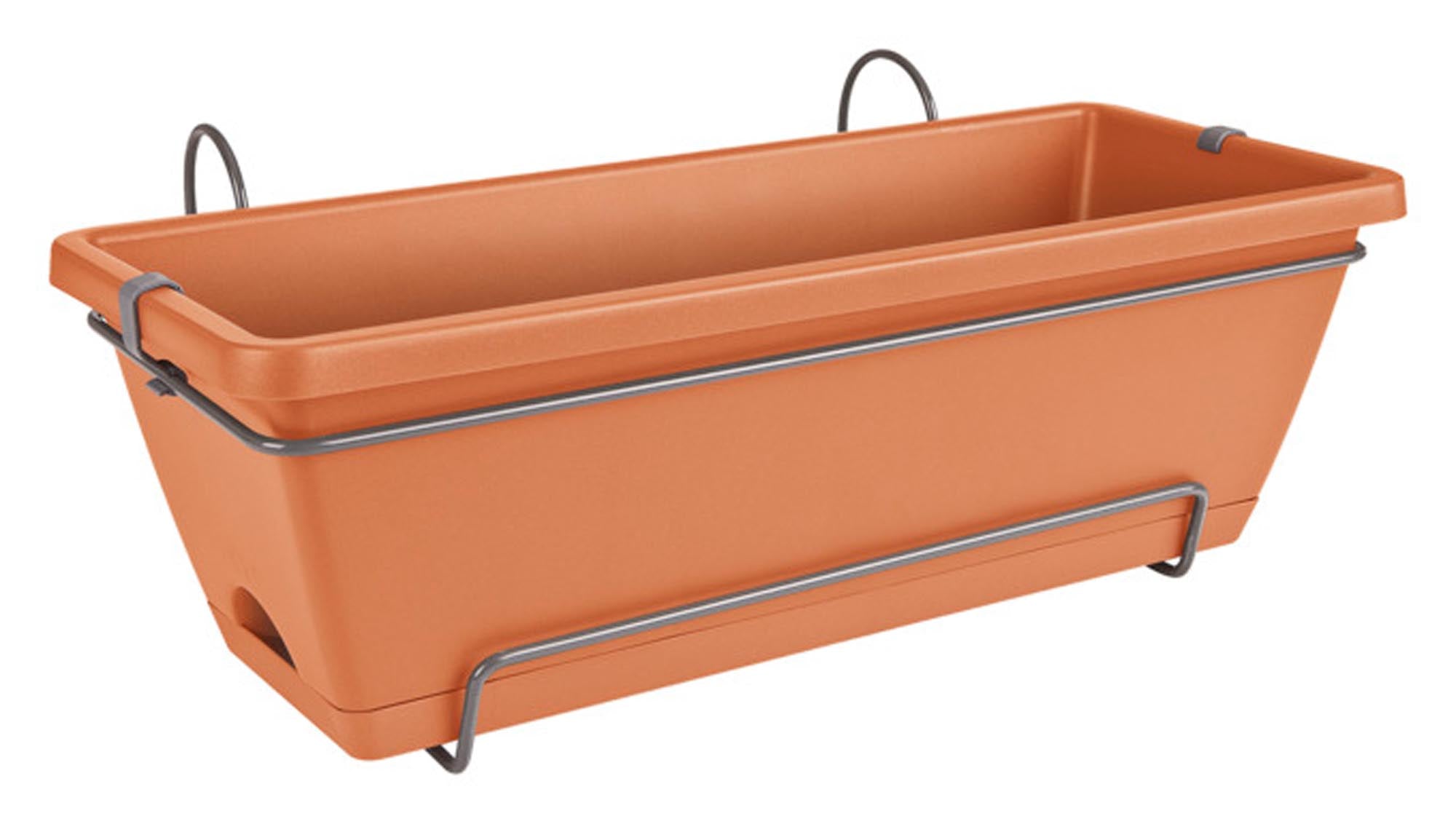 ELHO Balkonkasten Barcelona all in 1 taupe 55x34x23 cm in präsentiert im Onlineshop von KAQTU Design AG. Balkonkiste ist von ELHO