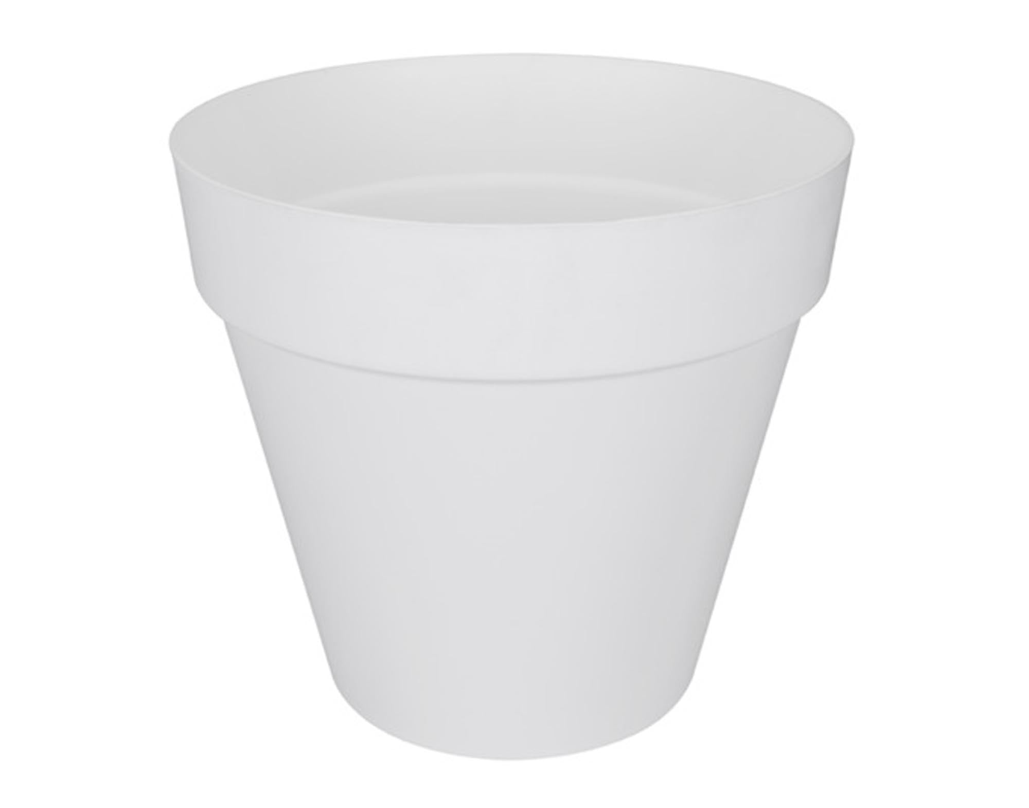 Entdecken Sie das ELHO Pflanzengefäß Loft Urban rund in Weiß (ø 25x22 cm) – umweltfreundlich, elegant und ideal für Ihre Pflanzenpflege.