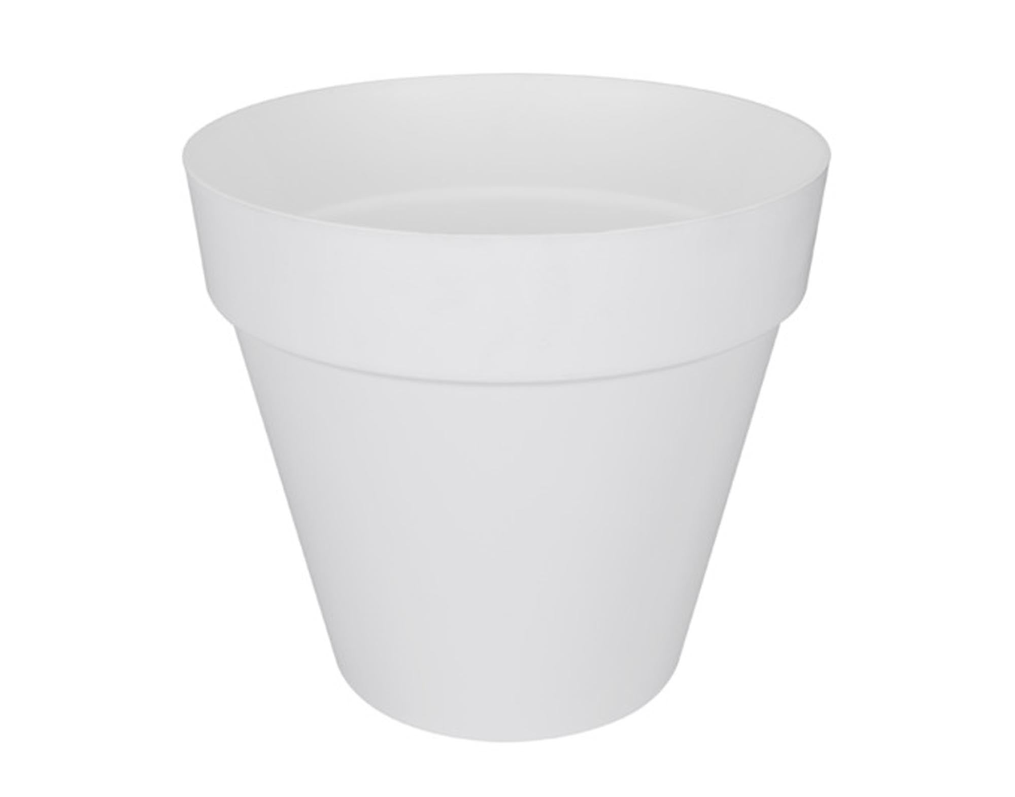 Entdecken Sie das ELHO Pflanzengefäß Loft Urban rund in Weiß (ø 29x26 cm) – umweltfreundlich, elegant und ideal für Ihre Pflanzen. Perfekte Drainage!