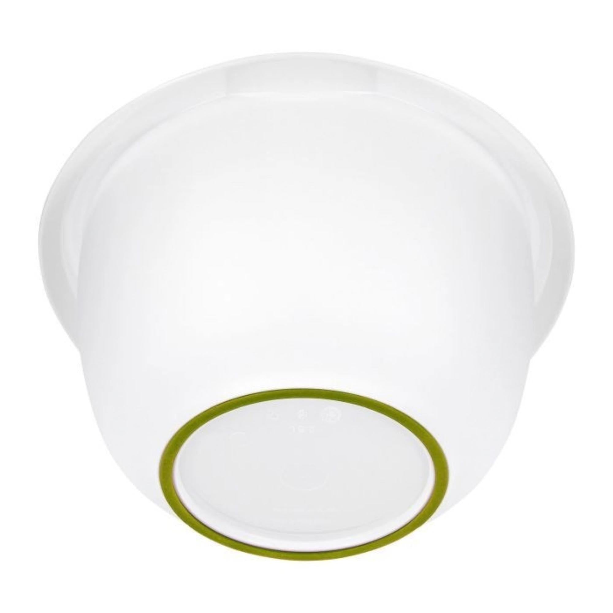 Apfelgrüne Rührschüssel 2.5 l mit Spritzschutz, 25x24x14 cm, perfekt für sauberes Backen und Mixen, hochwertige Qualität von Westmark.