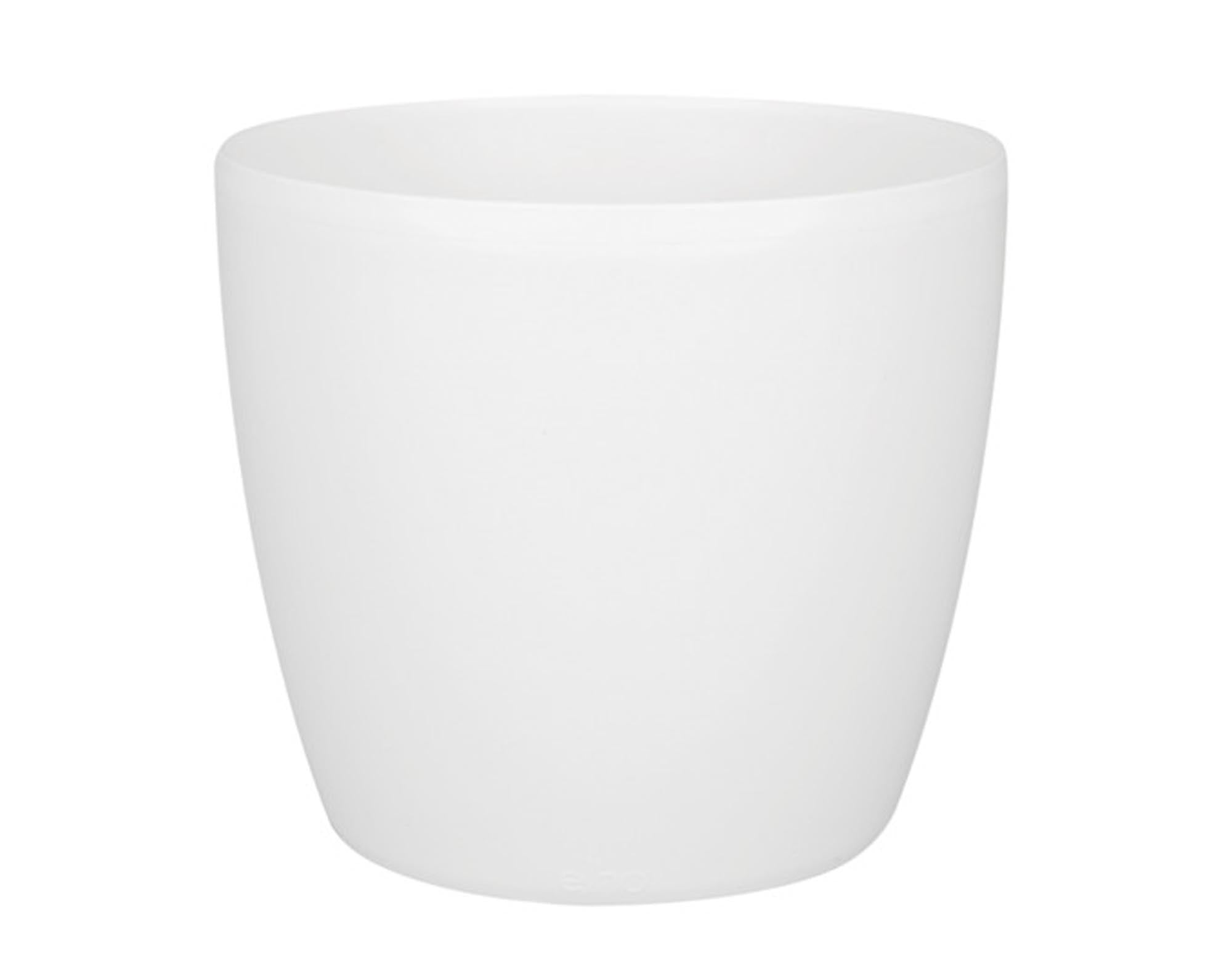Entdecken Sie das elegante ELHO Pflanzengefäß Brussels in Weiß (ø 30x27cm) – robust, wetterfest und aus 100% recyceltem Kunststoff. Ideal für Blumen und Kräuter!