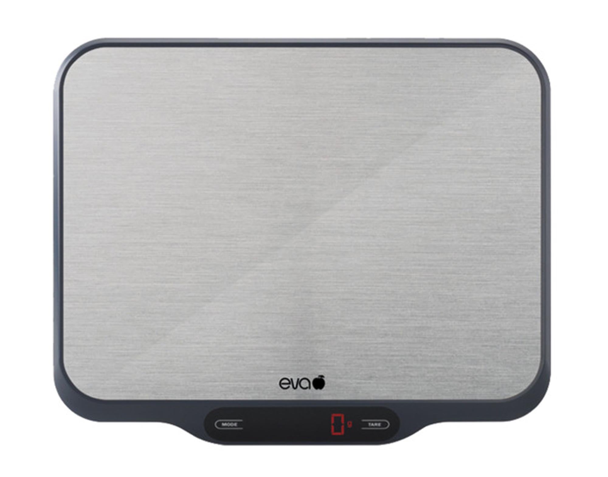 Entdecken Sie die präzise digitale Küchenwaage von EVA COLLECTION in Silber und Schwarz. Ideal für das Wiegen bis 15 kg, mit LCD-Anzeige und Tara-Funktion.