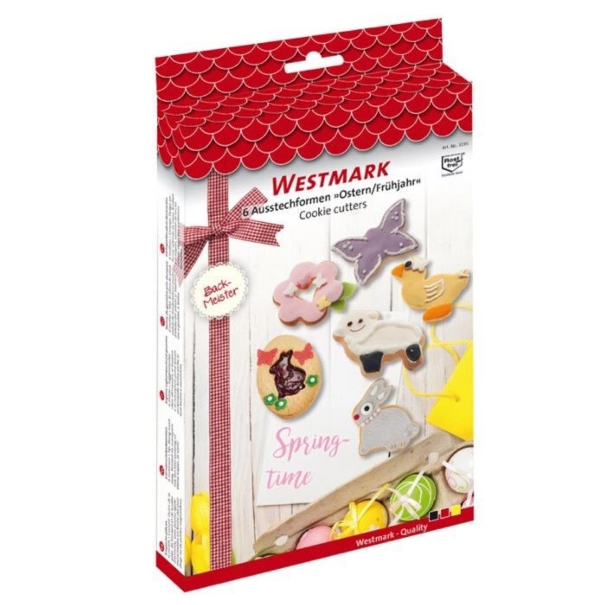 6-teiliges Ausstechform-Set für Ostern und Frühling, perfekt für kreative Backprojekte. Robuste Qualität und vielseitige Formen.