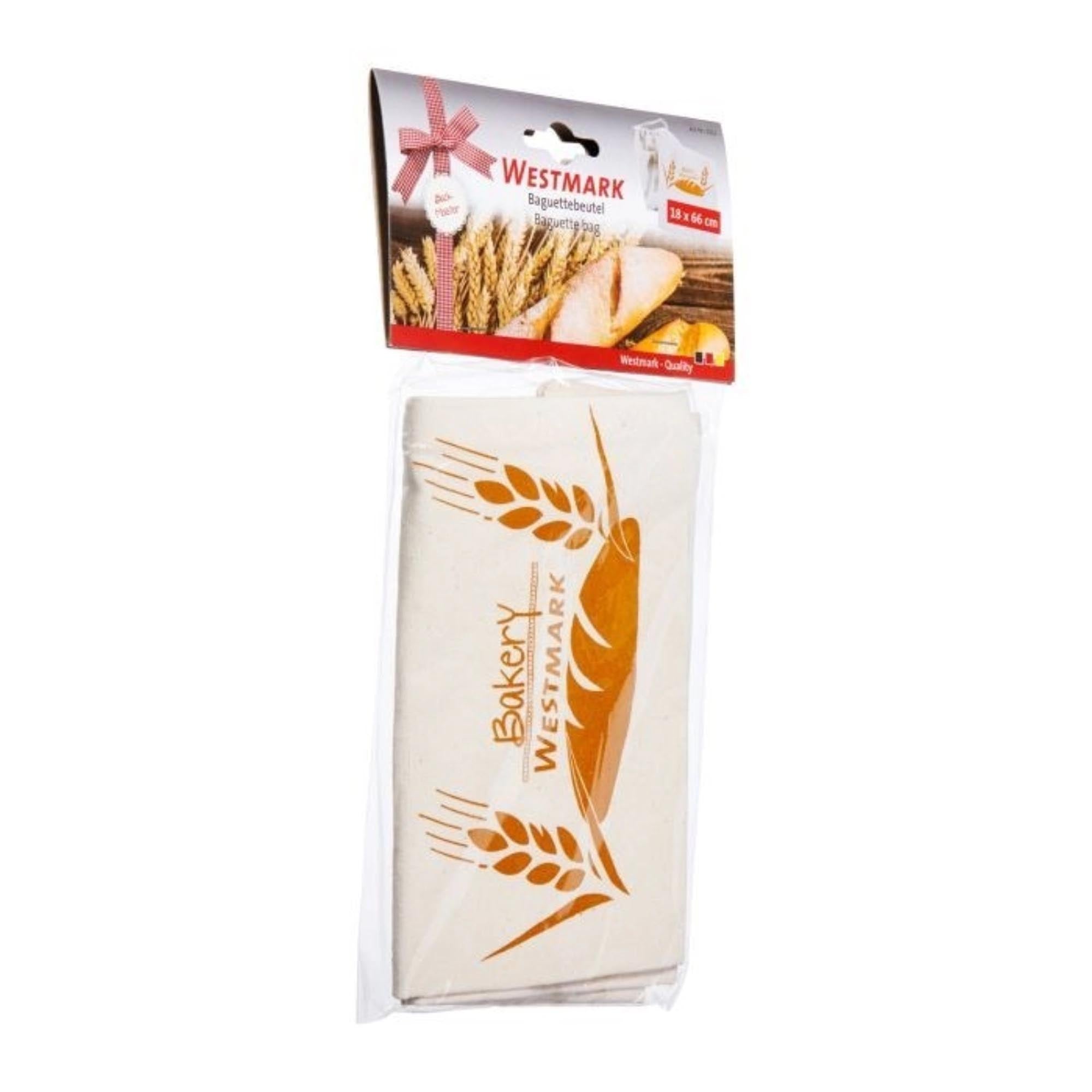 Nachhaltiger Baguettebeutel von Westmark, ideal zur Aufbewahrung und Frischhaltung von Baguettes, wiederverwendbar und praktisch.