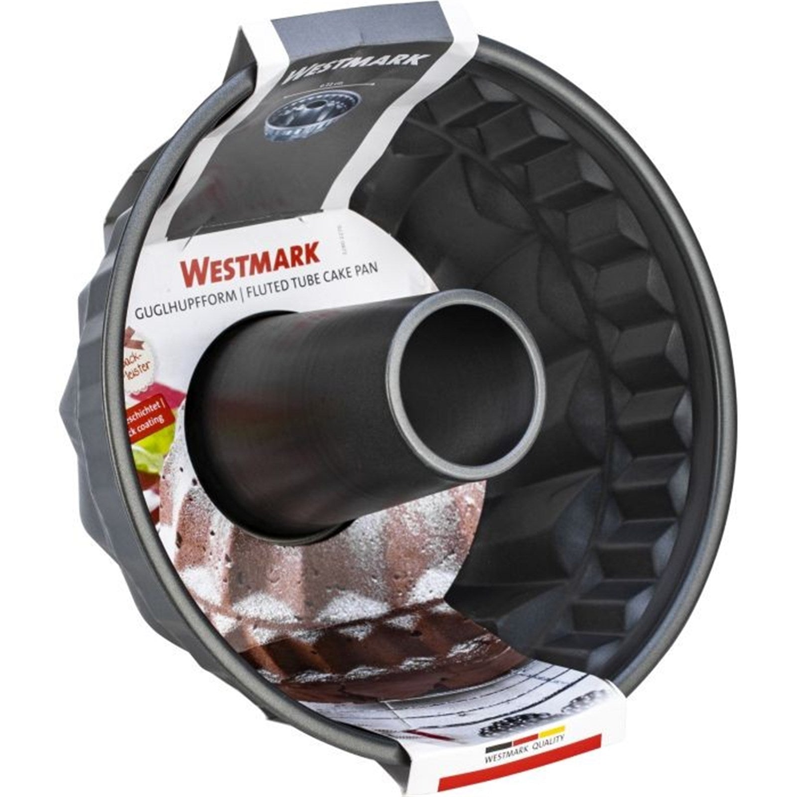 Westmark Gugelhupfform, 22cm, antihaftbeschichtet, perfekt für müheloses Backen und einfaches Herauslösen von Kuchen.
