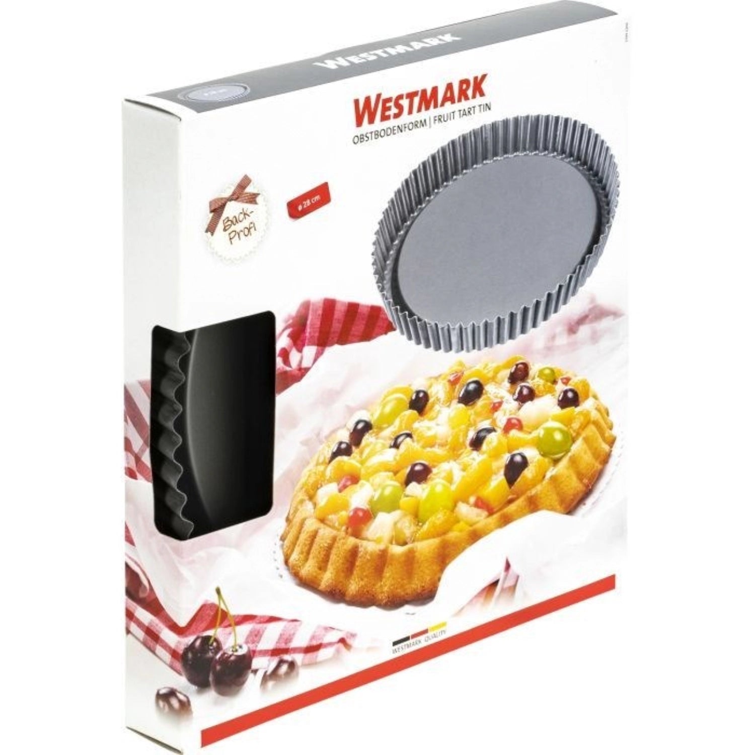 Die Westmark Backprofi Wähenform D28cm überzeugt mit einer hochwertigen Antihaftbeschichtung, ideal für perfekte Backergebnisse und einfache Handhabung.