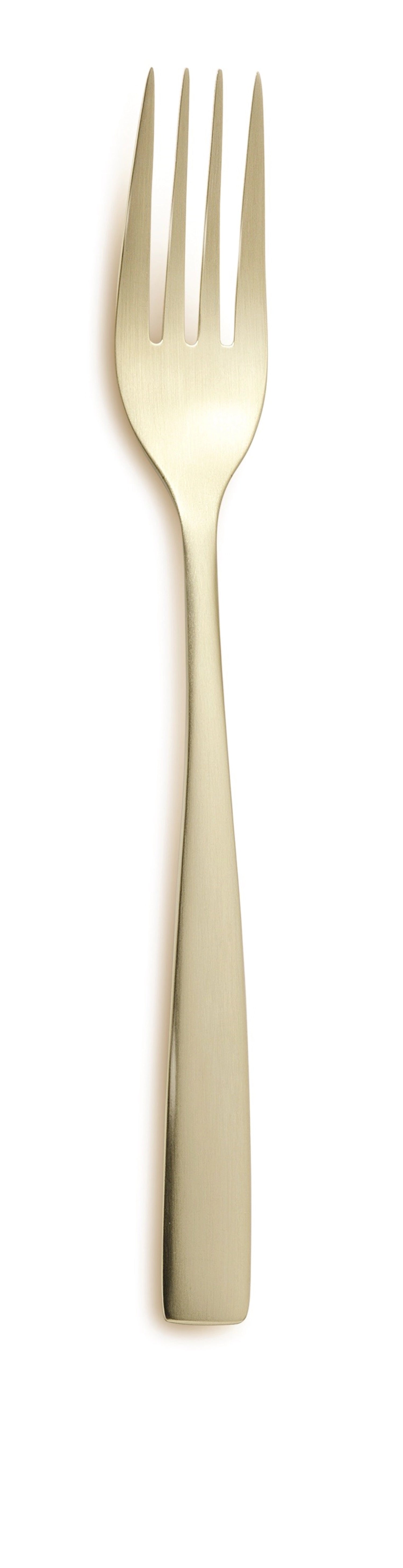 Barcelona Tafelgabel 18/0 Champagne matt in Gold präsentiert im Onlineshop von KAQTU Design AG. Besteck ist von Costa Nova