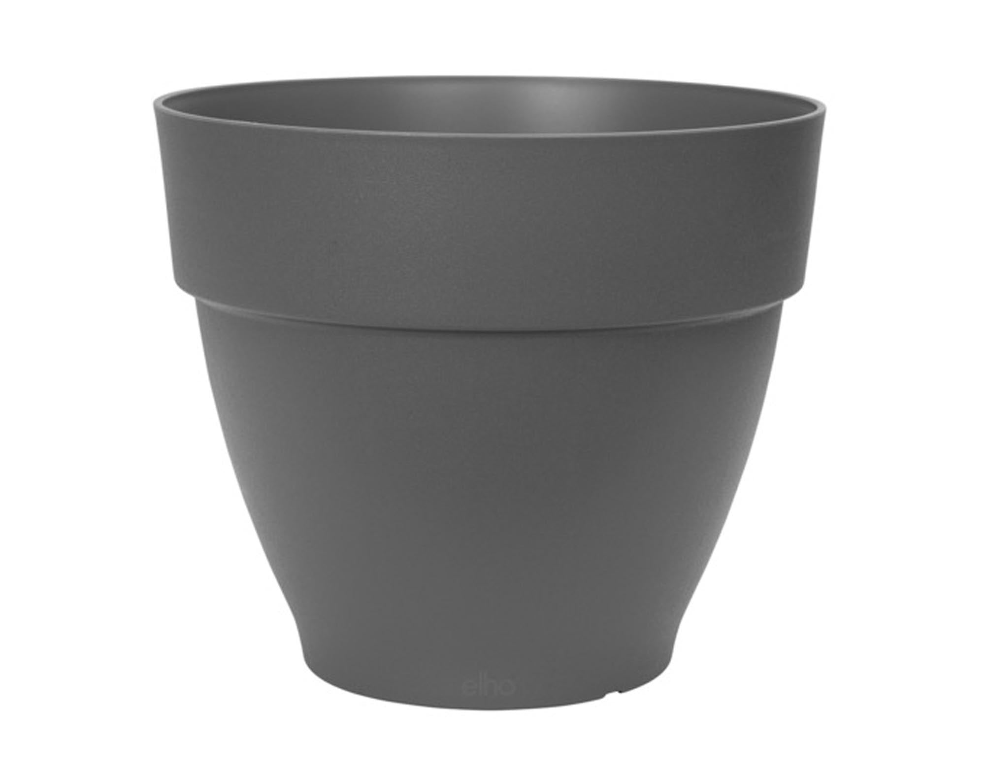 Entdecken Sie das ELHO Pflanzengefäss Vibia Campana rund (ø 47 cm) in anthrazit. Elegantes Design, robust, wetterfest und mit integriertem Wasserspeicher.
