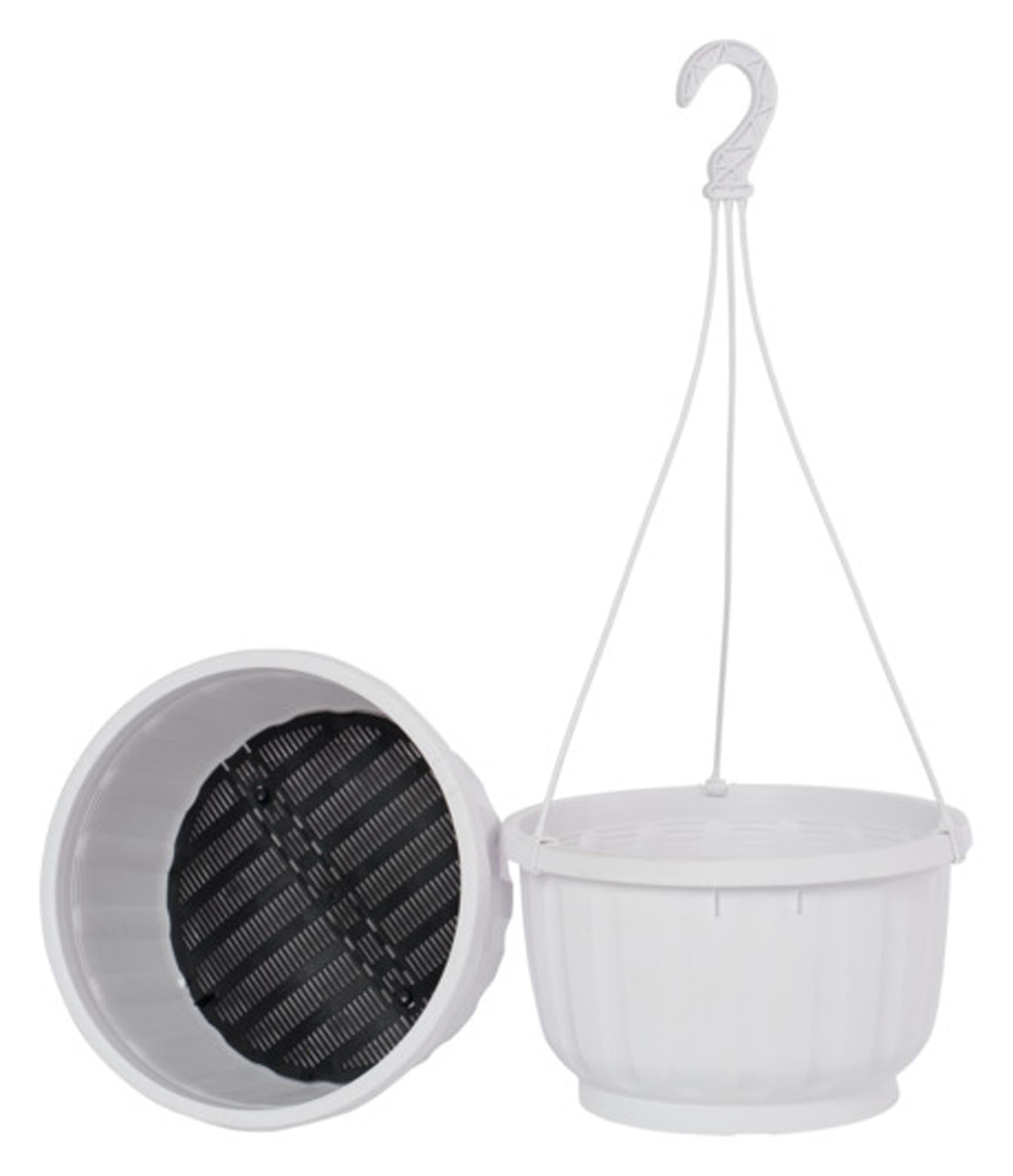 Entdecken Sie die TECHNOPLANT Blumenampel Royal Top ø 25 cm in Weiß – ideal für gesunde Pflanzen, robuste Bauweise und stilvolles Design.