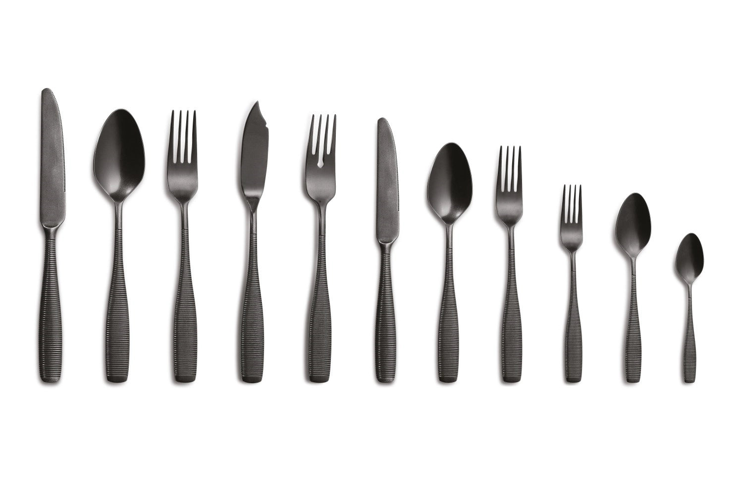 Elegantes Fischmesser Fleur de Lys Q21 in Vintage-Schwarz, ideal für stilvolle Tischdekoration und feine Anlässe, von Comas.