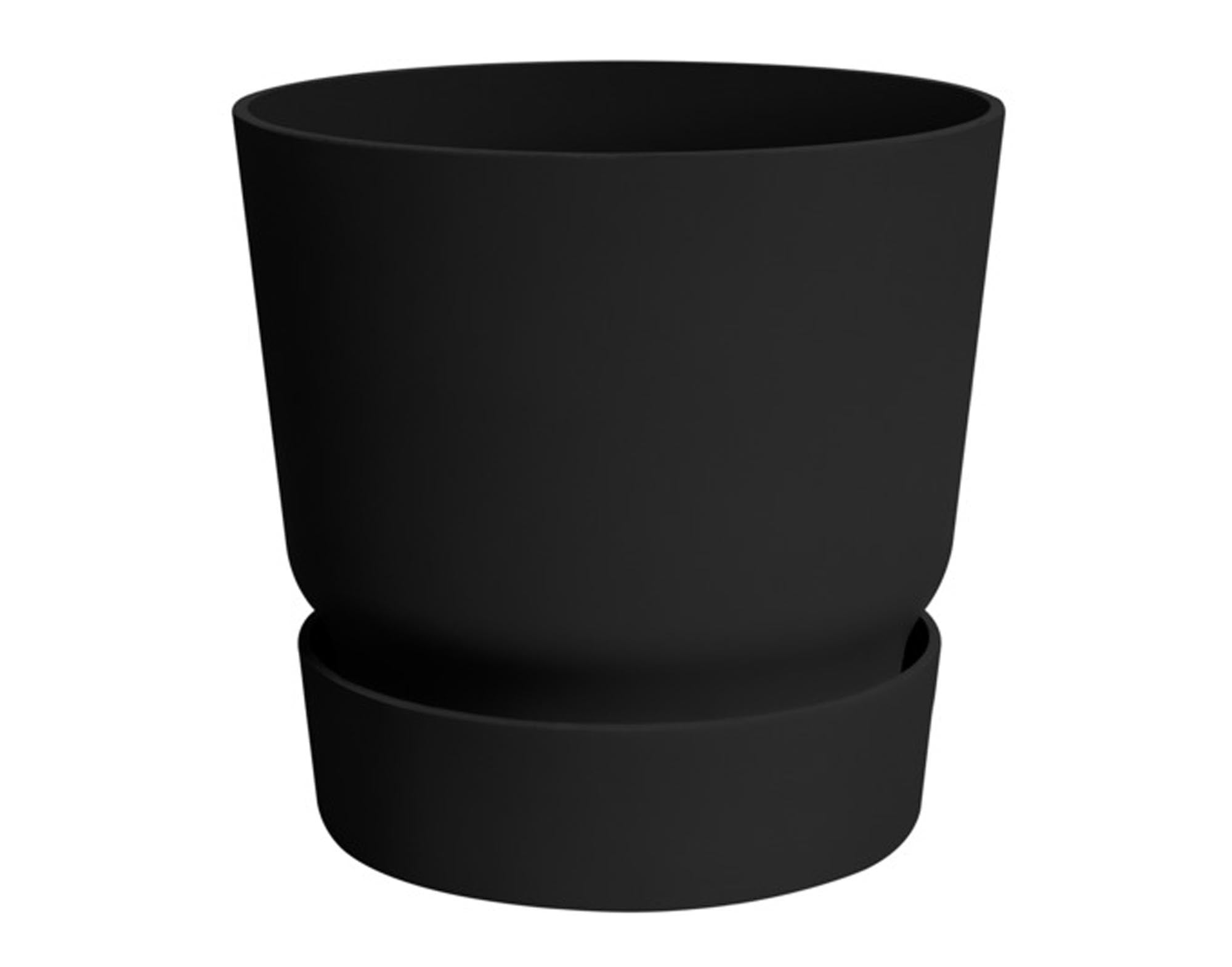 Entdecken Sie das ELHO Pflanzengefäss Greenville rund living black ø 40 cm – stilvoll, umweltfreundlich und ideal für Innen- und Außenbereich.