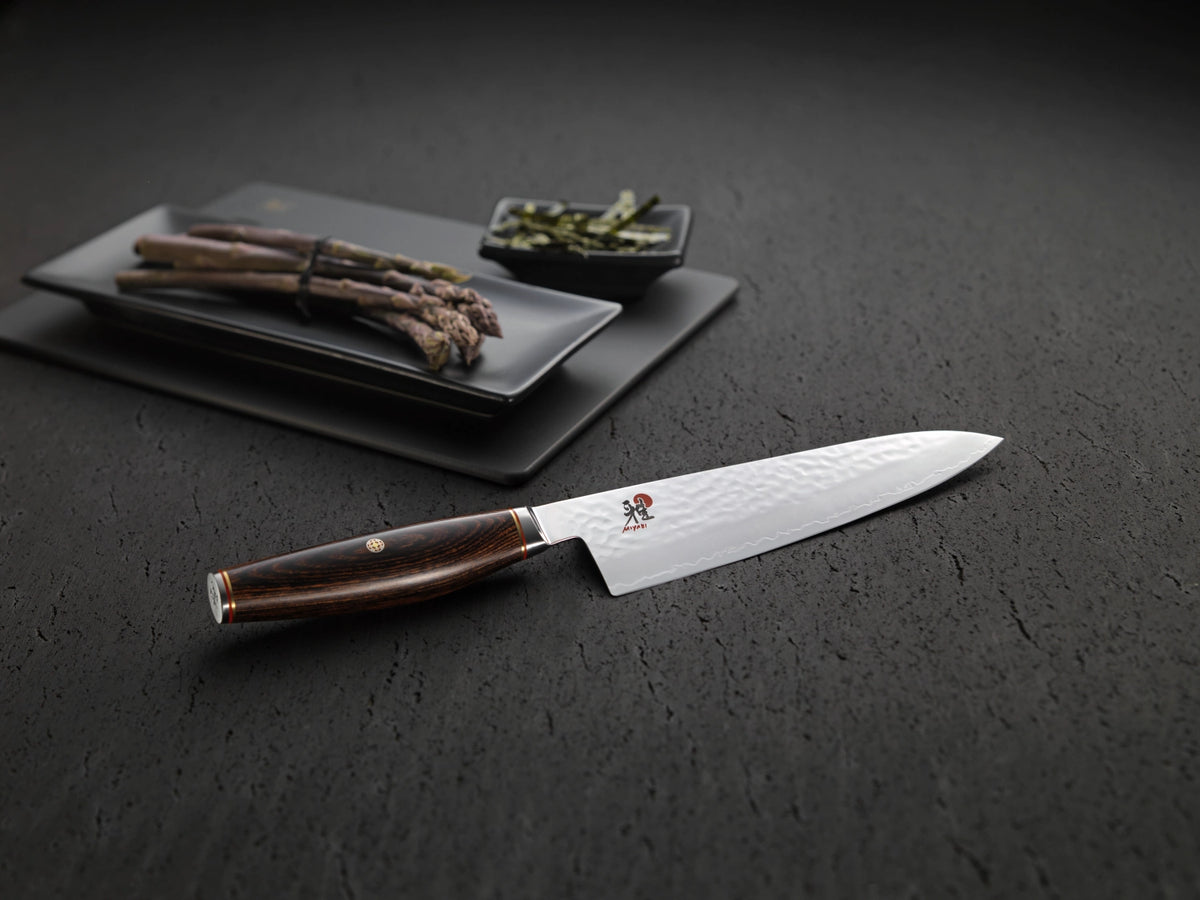 MIYABI 6000MCT Shotoh, 130mm in Braun präsentiert im Onlineshop von KAQTU Design AG. Damastmesser ist von Miyabi