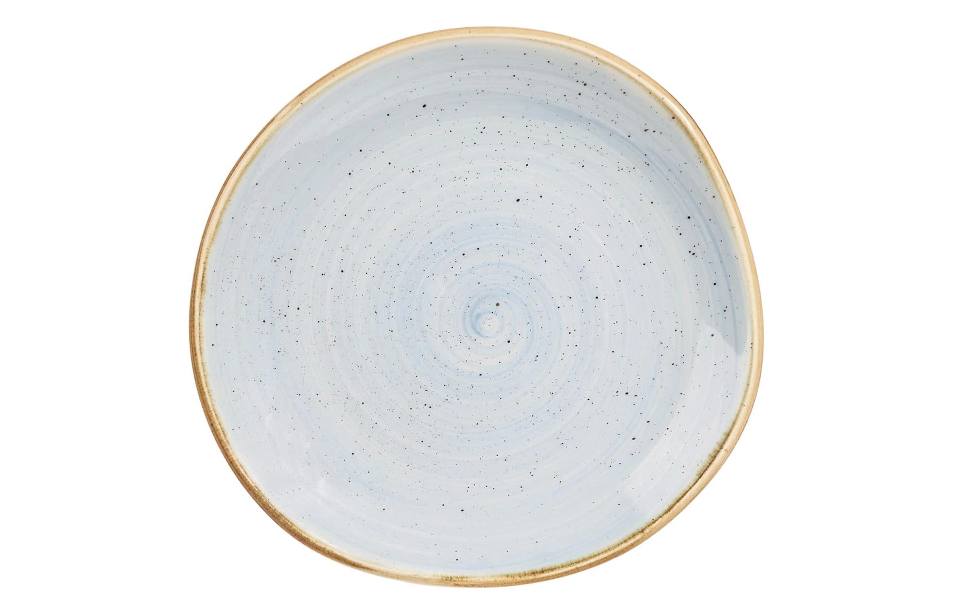 Eleganter, langlebiger Teller aus hochwertigem Porzellan in sanftem Duck Egg Blue, ideal für stilvolle Präsentationen.