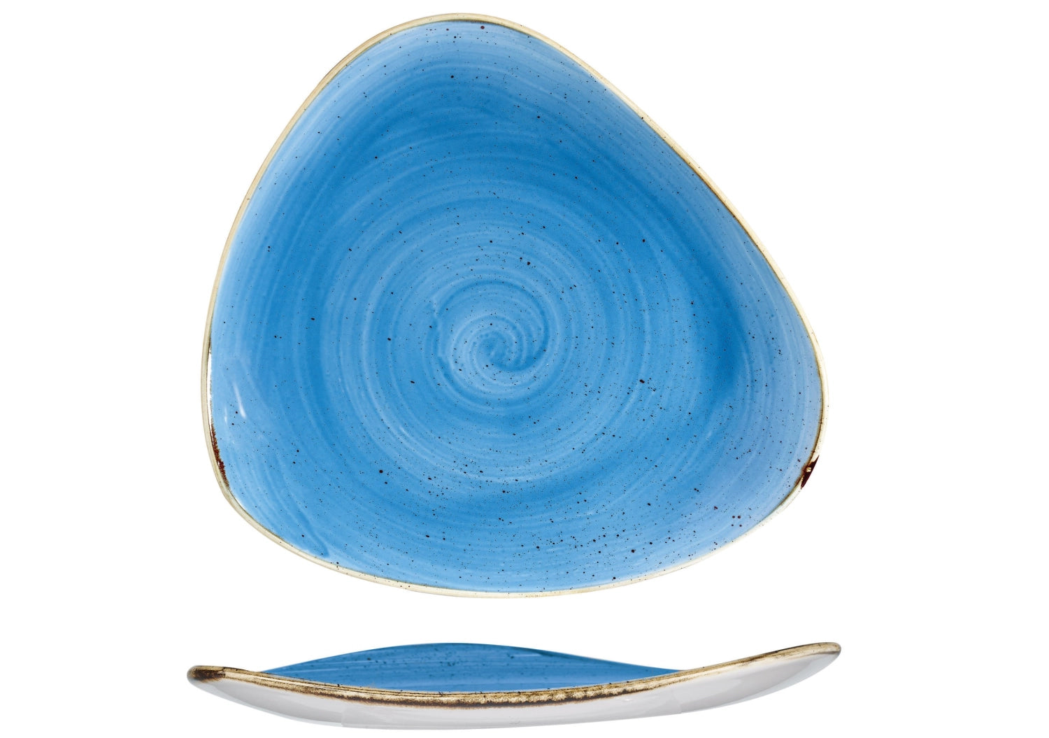 STONECAST Cornflower Blue Triangl Plate plate 22,9 cm