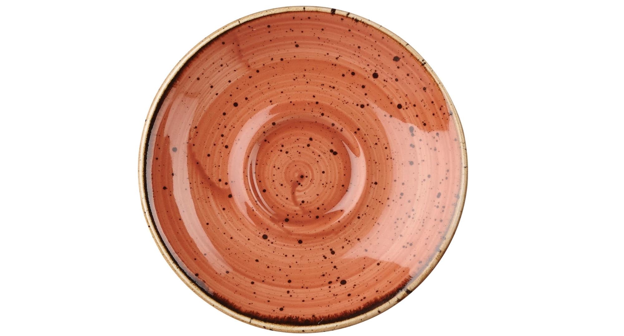 Die Stonecast Spiced Orange Espresso Untere von Churchill: Hochwertiges Porzellan, lebendiges Design, perfekter Genuss.