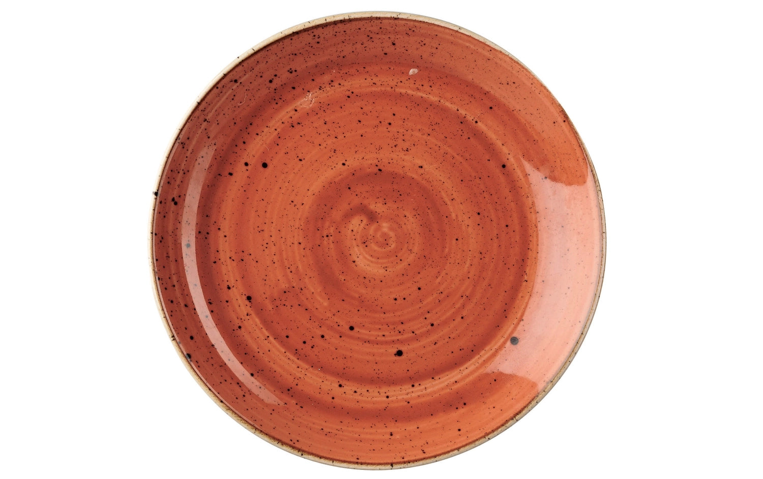 Stonecast Spiced Orange Coupe plate flat 21.7cm