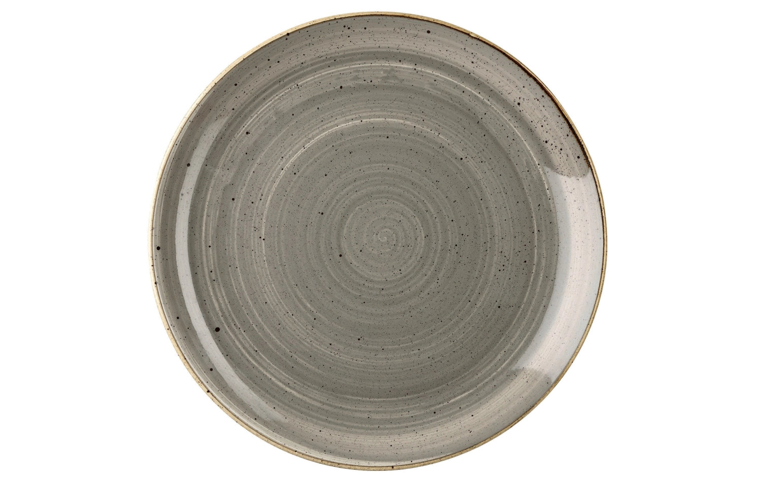 Stonecast peppercorn gray coupe plate flat 21.7cm