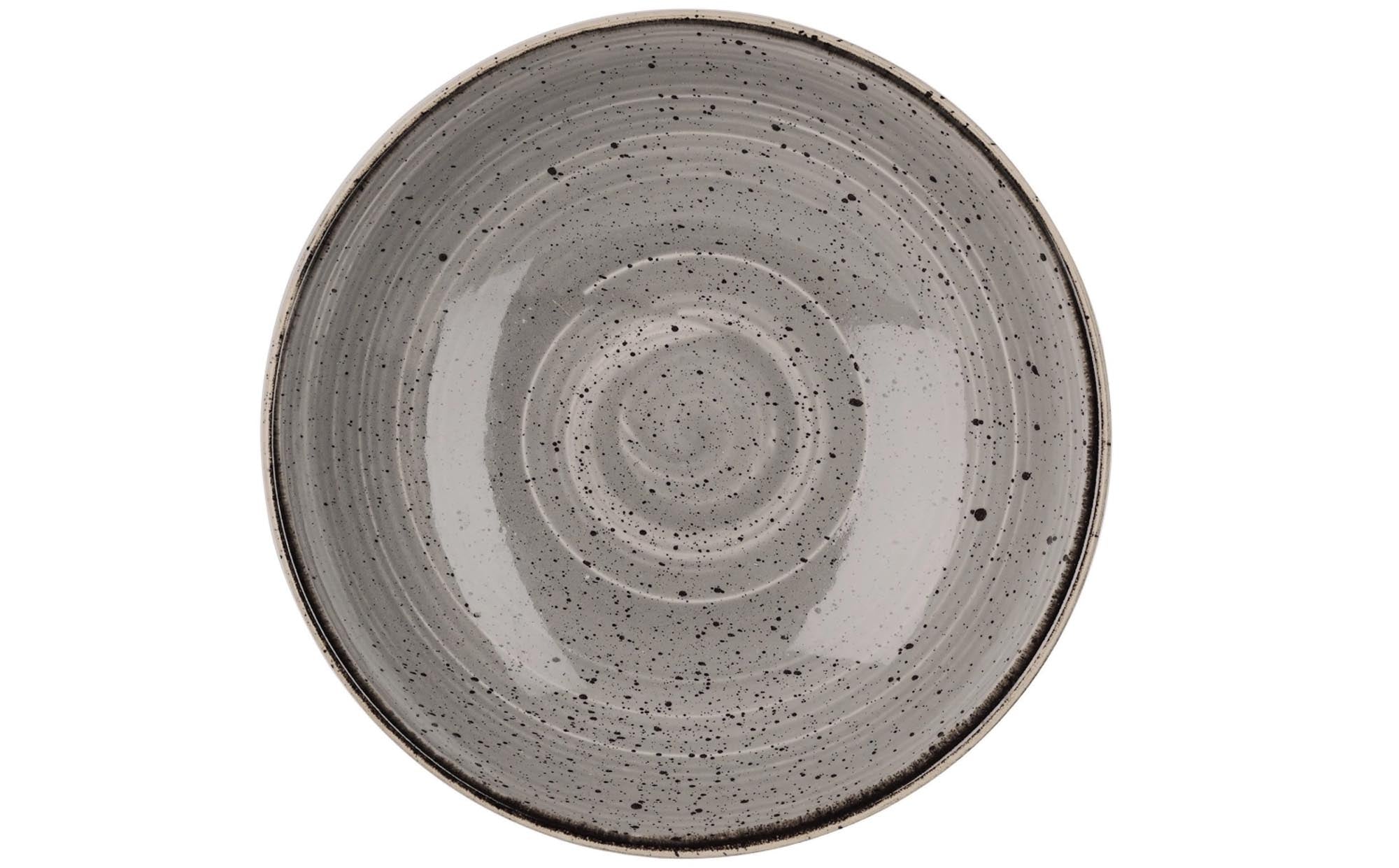 Stonecast Peppercorn Grey Coupe Teller tief 24.8cm
