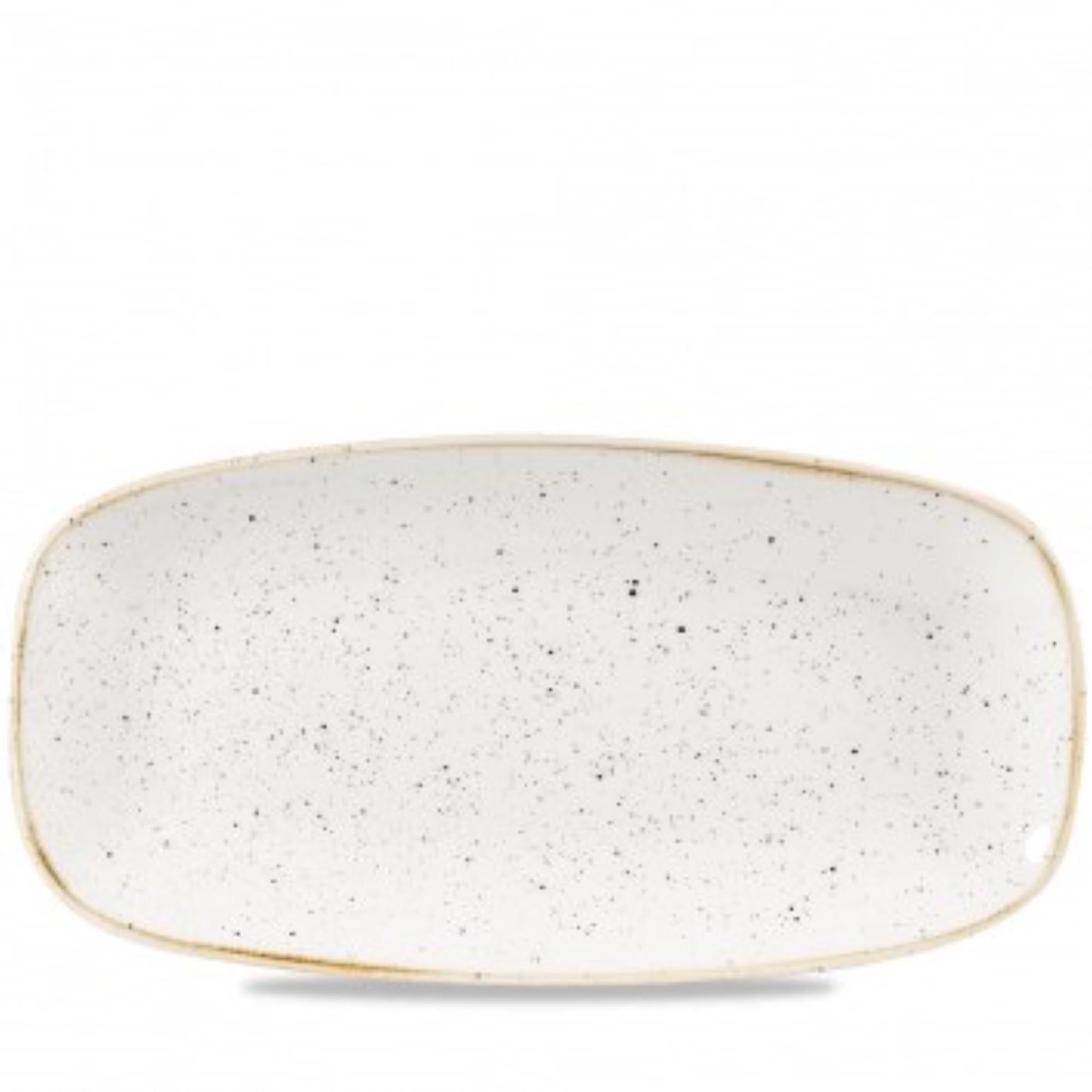 Elegante, robuste Porzellanplatte (29,8x15,3cm) von Churchill, ideal für Vorspeisen, Hauptgerichte & Desserts. Spülmaschinenfest.