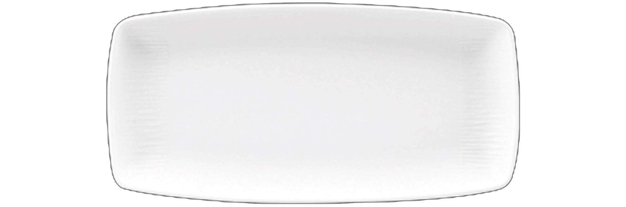 Elegante Bamboo White Platte von Churchill: 29.5x15cm, aus hochwertigem Porzellan, ideal für Vorspeisen, spülmaschinenfest.