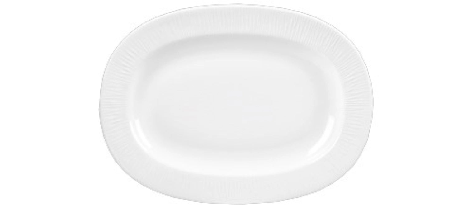 Platte White Platte di bambù ovale 28 cm