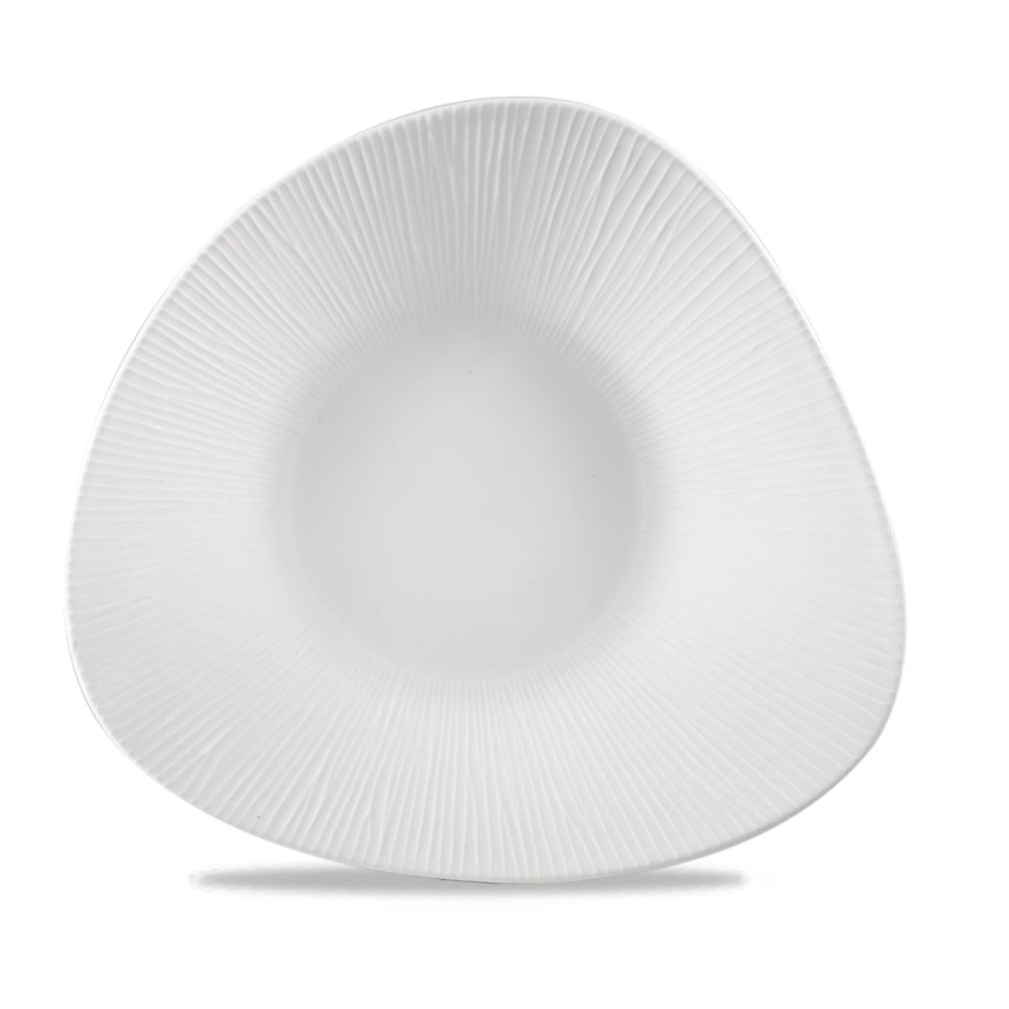 Elegante, dreieckige Porzellanschüssel (27.2x26.7cm) von Churchill. Ideal für Salate, Snacks, Desserts. Spülmaschinen- und mikrowellengeeignet.