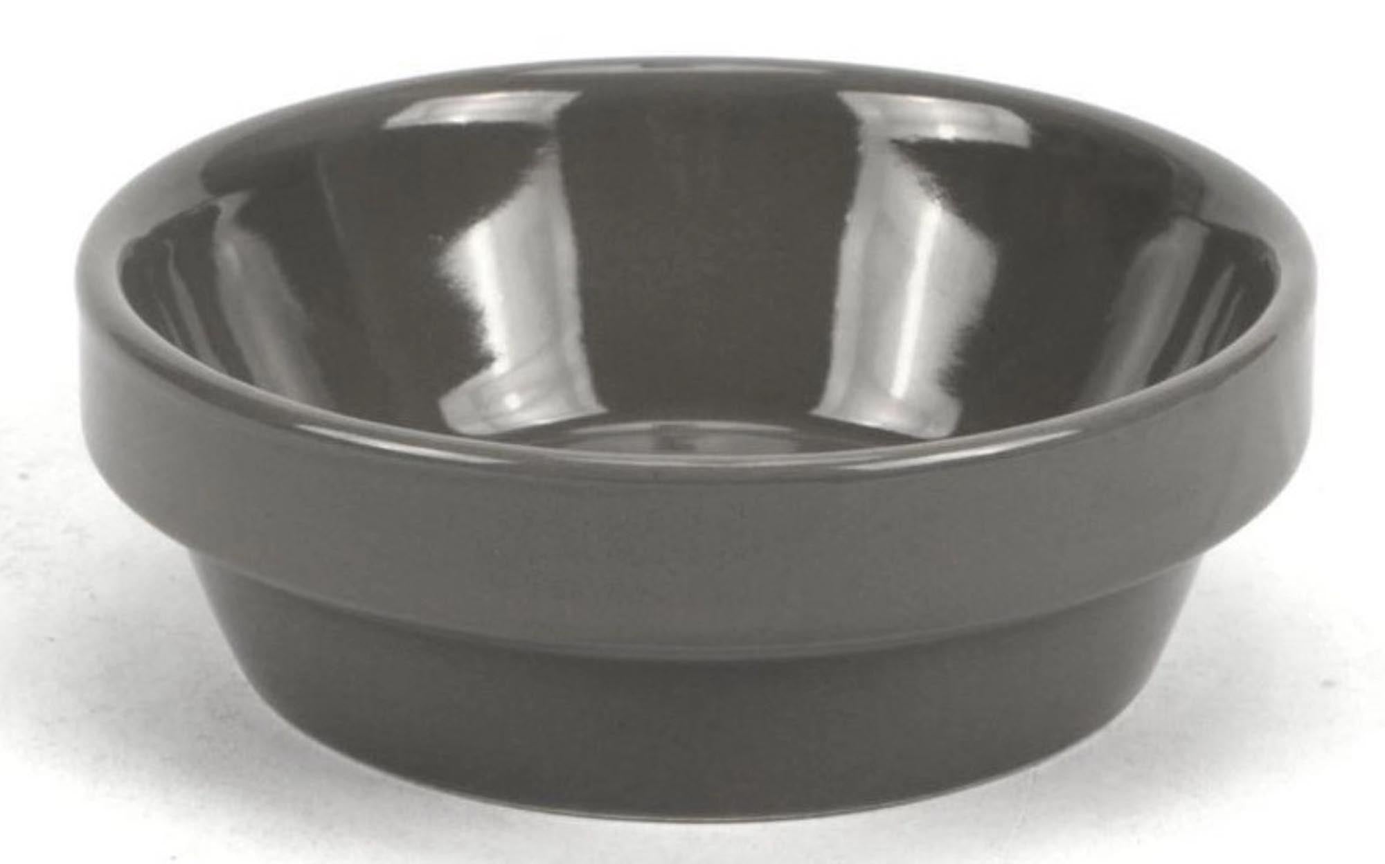 Bit sur le côté colportez le bol gris 3.5x937 14.2cl