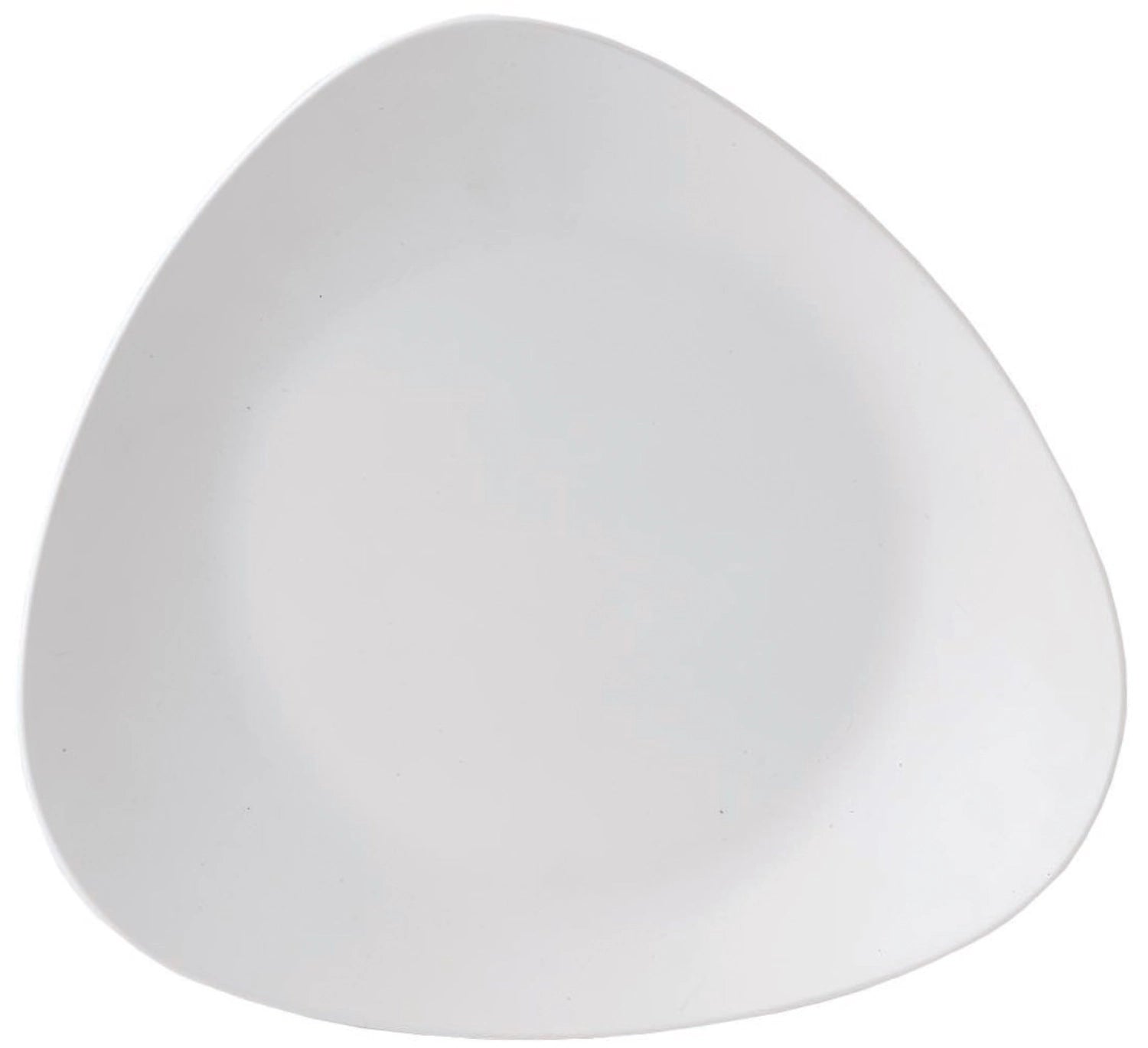 Alchimia Lotus Piatto piano triangolare in melamina bianca 35x32,5 cm